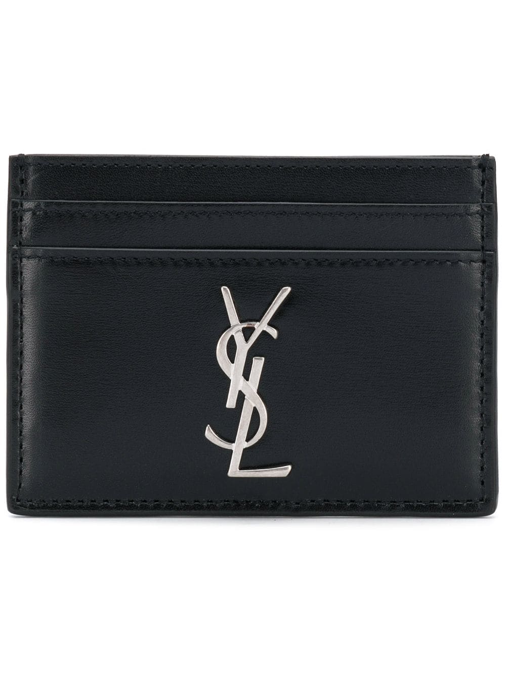 Saint Laurent Men Smooth Leather Cassandre Card Holder by Luosophy