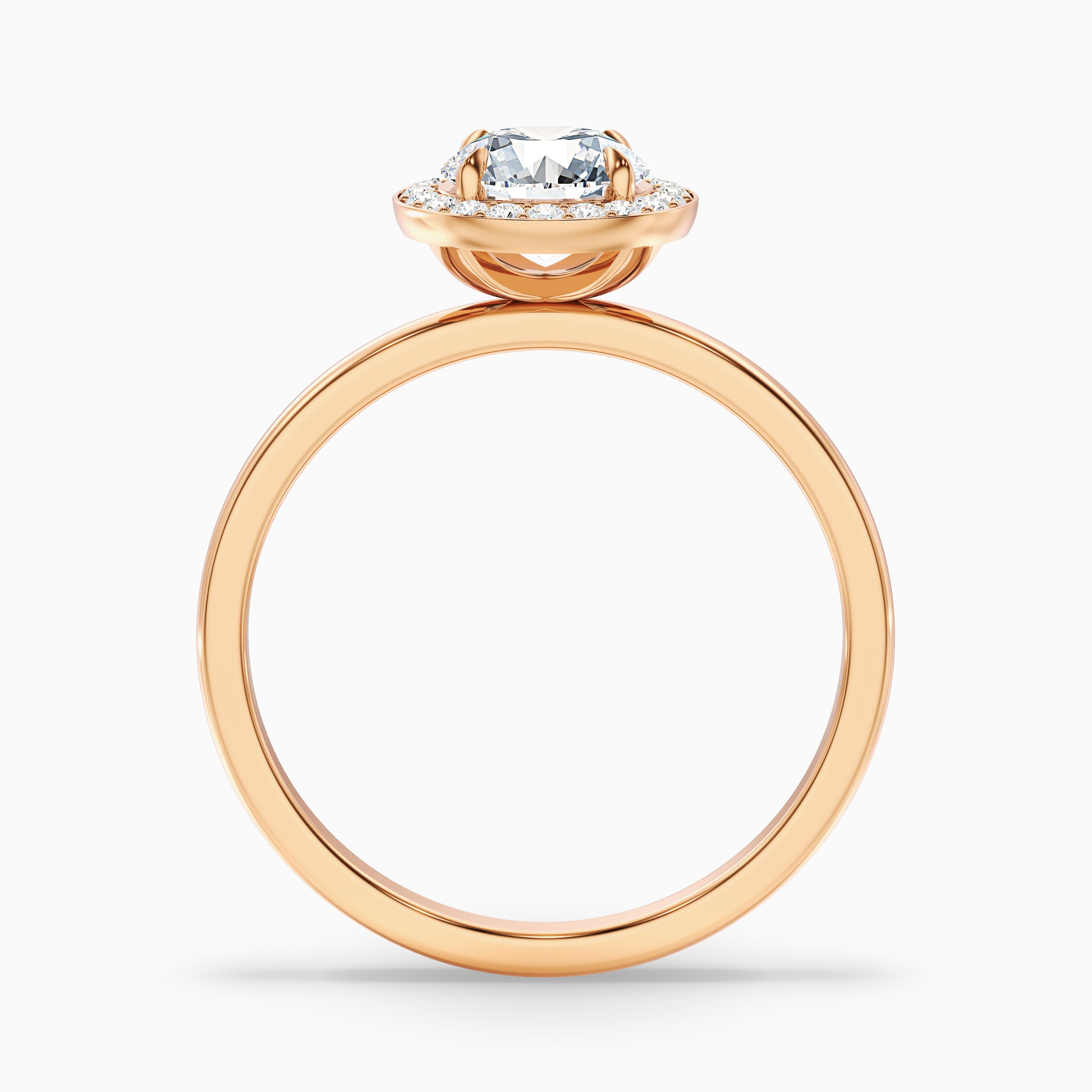 Arya 5 Carat Round Halo Lab Grown Diamond Ring in 10k White Gold