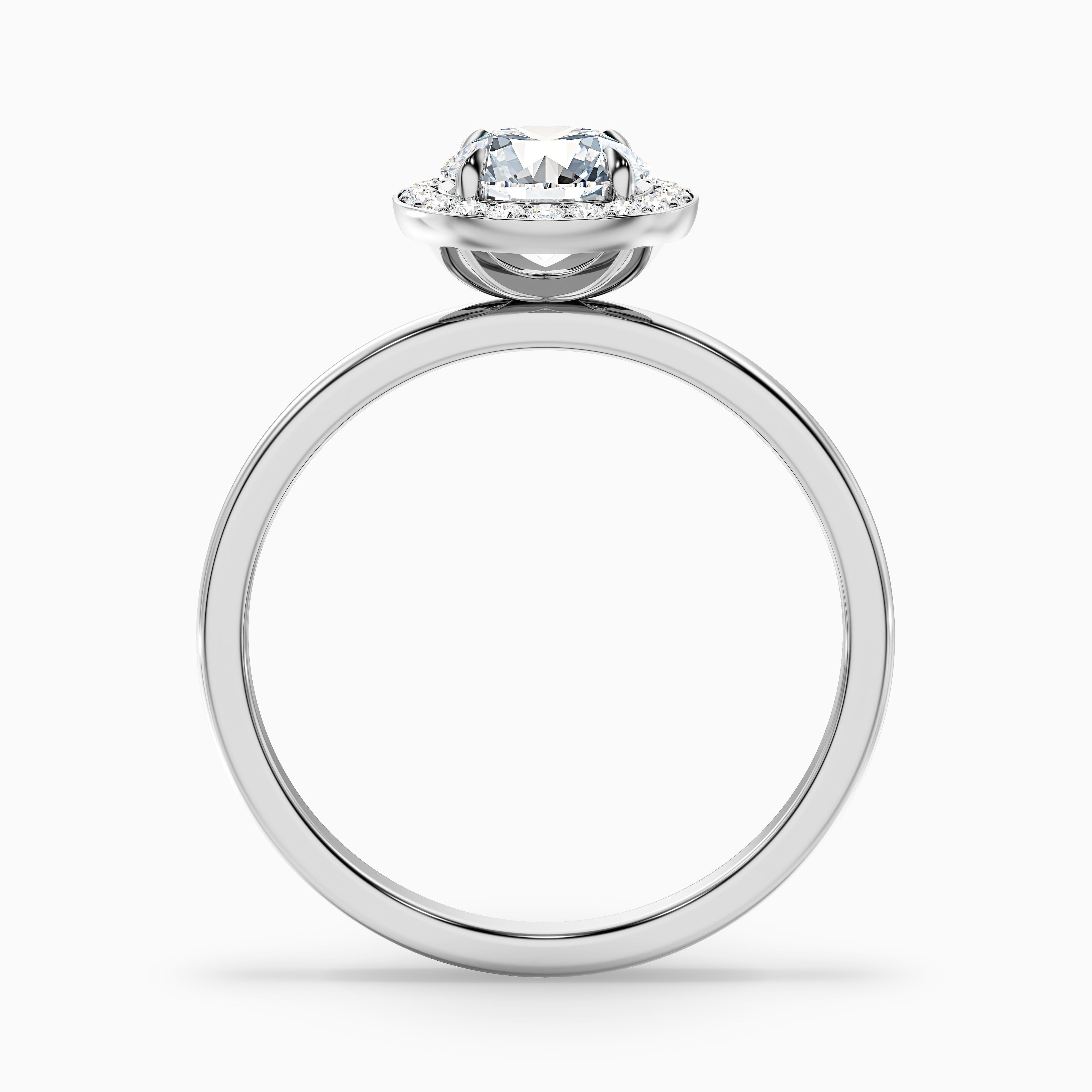 Arya 3.5 Carat Round Halo Lab Grown Diamond Ring in 10k Yellow Gold DestGlow