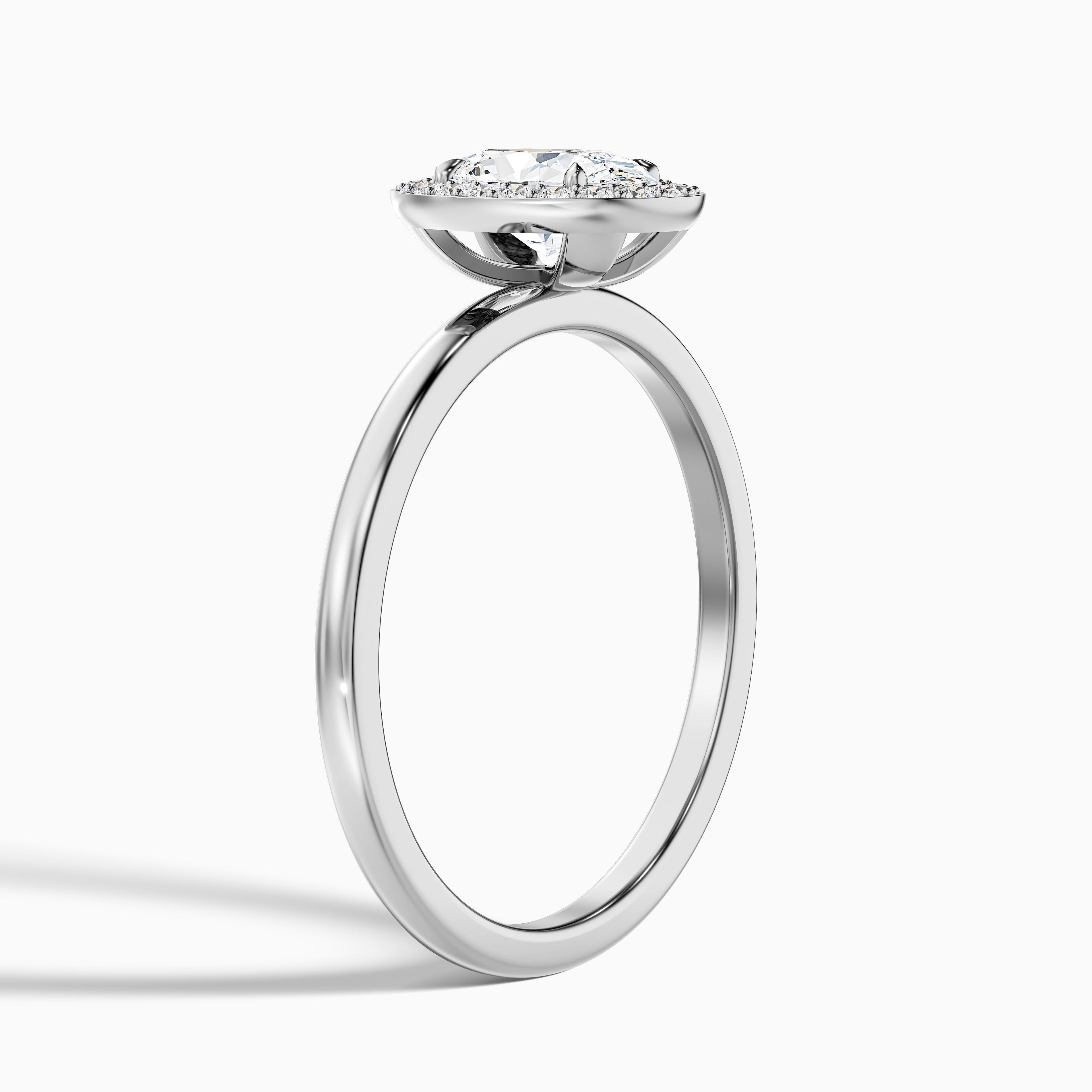 Joa 5 Carat Oval Halo Moissanite Engagement Ring in 14k Yellow Gold DestGlow