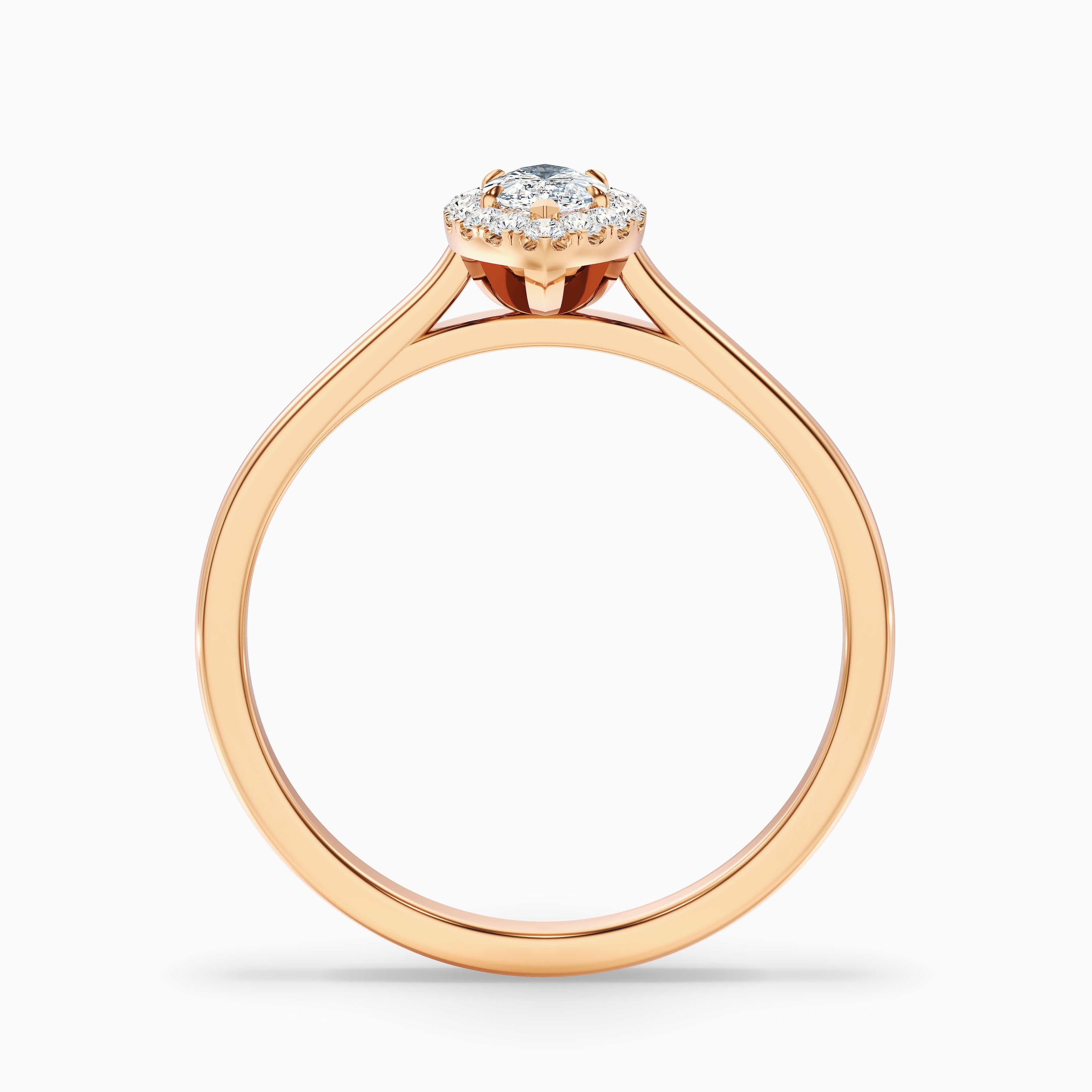 Anaya 4.5 Carat Marquise Halo Lab Grown Diamond Ring in 18k Rose Gold