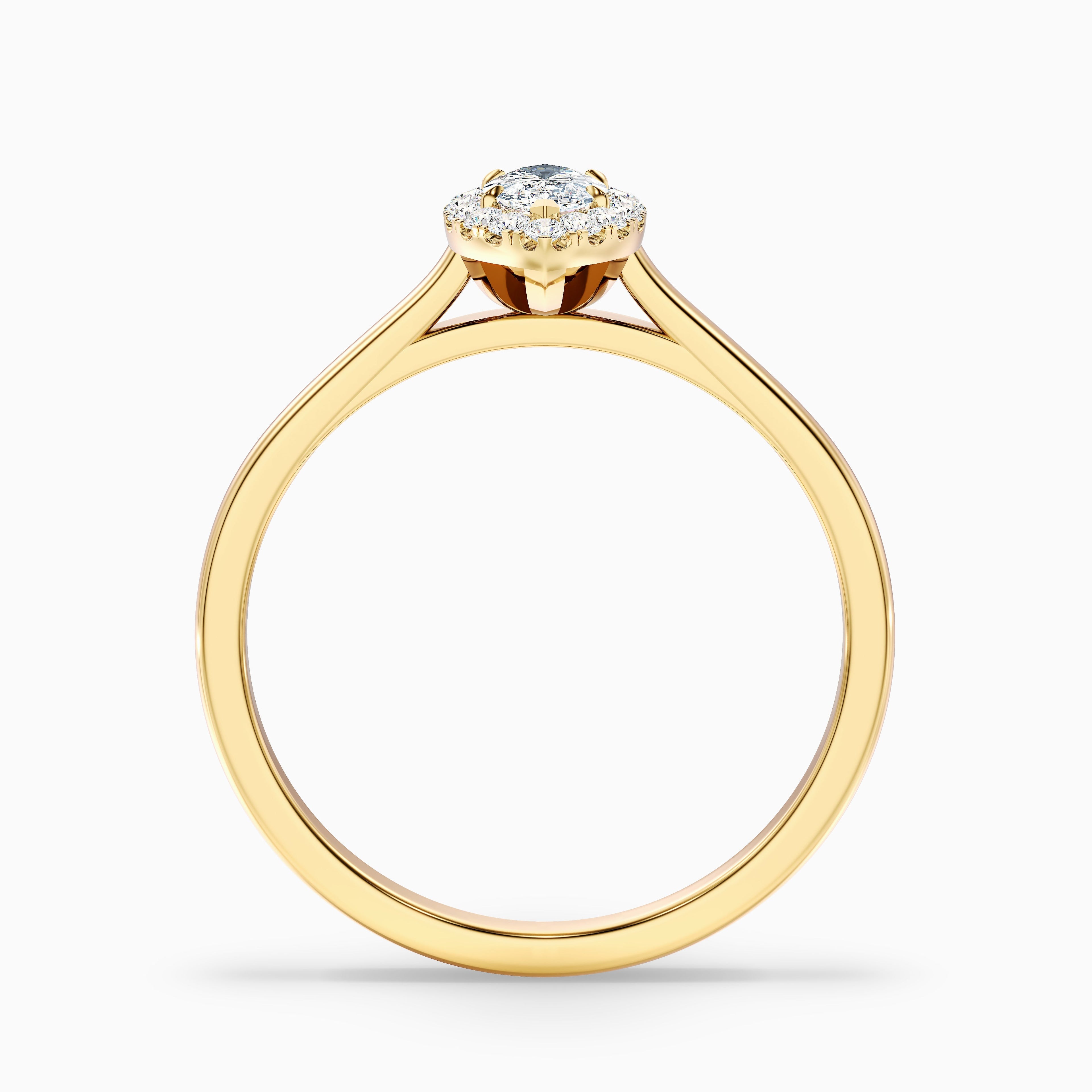 Anaya 4.5 Carat Marquise Halo Lab Grown Diamond Ring in 14k Rose Gold DestGlow