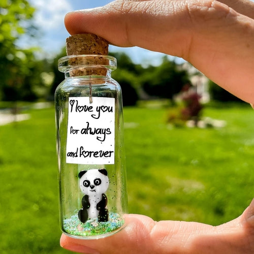 Personalized Message in Bottle - Cute Anniversary Gift (Bear, Panda, Cat & More)