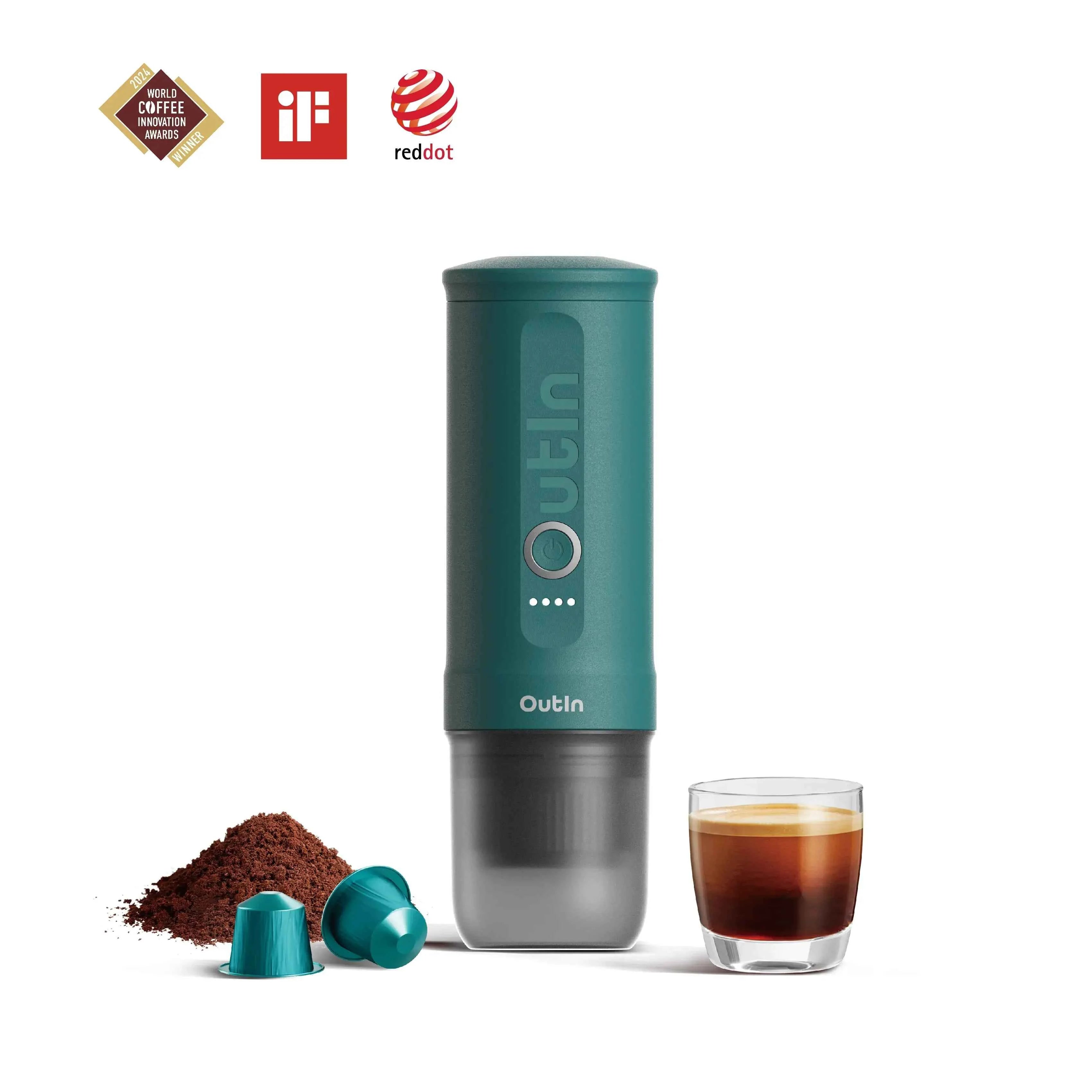 Nano Portable Espresso Machine (OutIn Teal) by OutIn