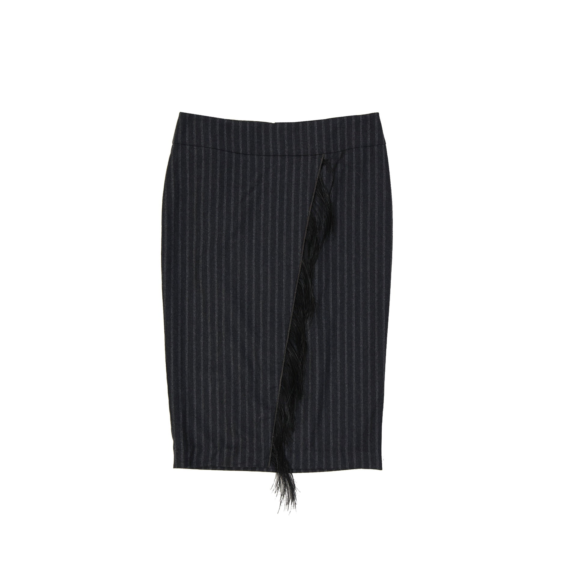 Brunello Cucinelli Wool Striped Skirt Women by Luosophy