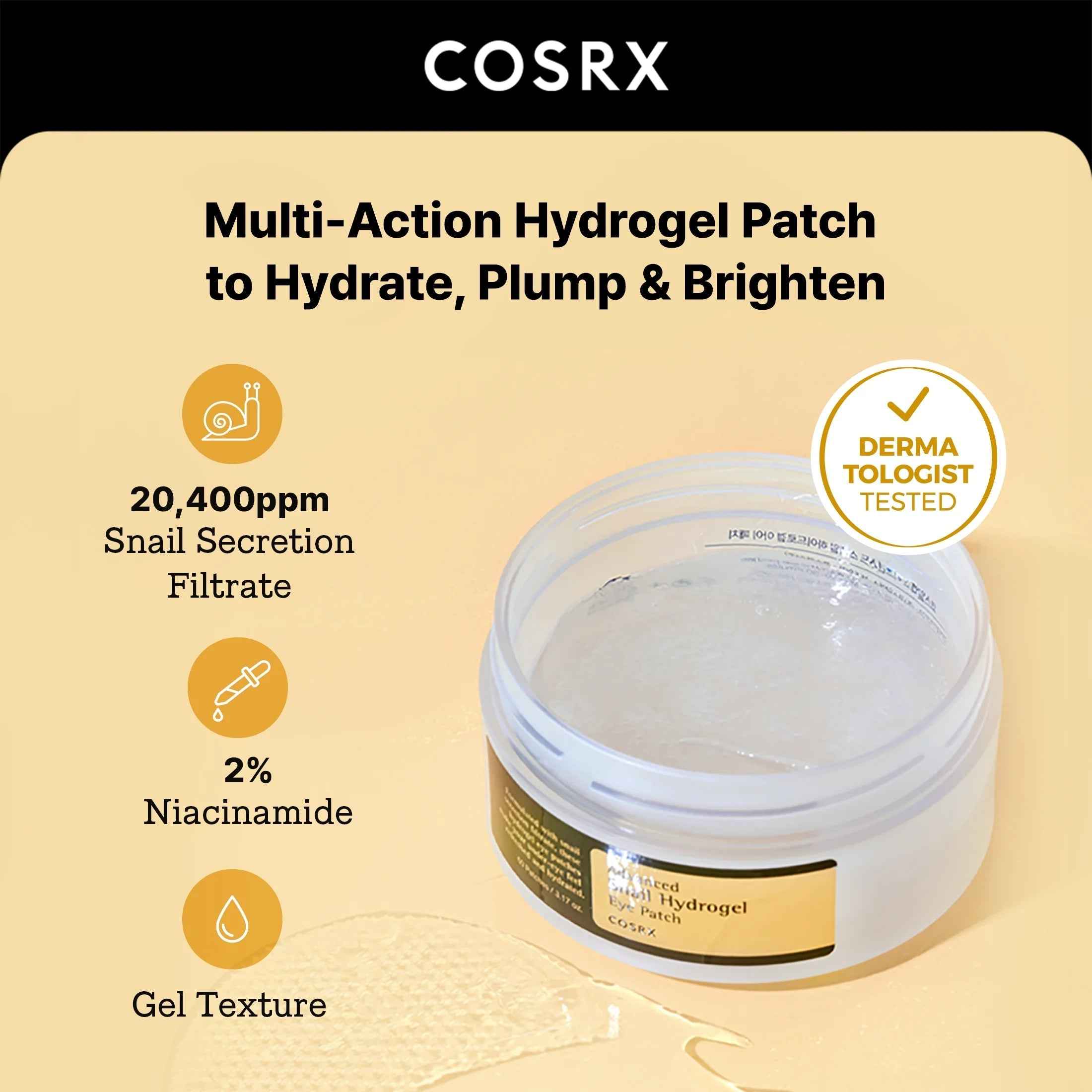 Advanced Snail Hydrogel Eye Patch (60 Patches) by Korean Skin Care