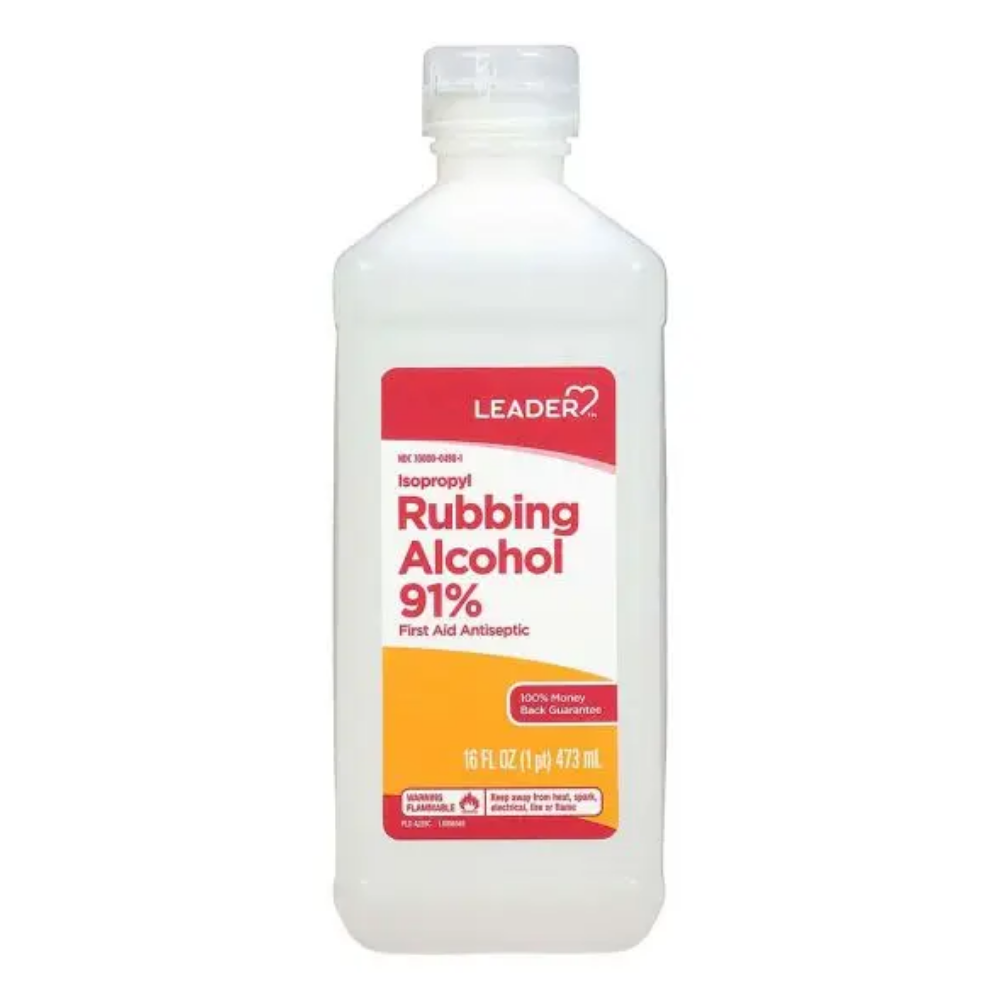 Leader Rubbing Isopropyl Alcohol 91% (16oz) DestGlow