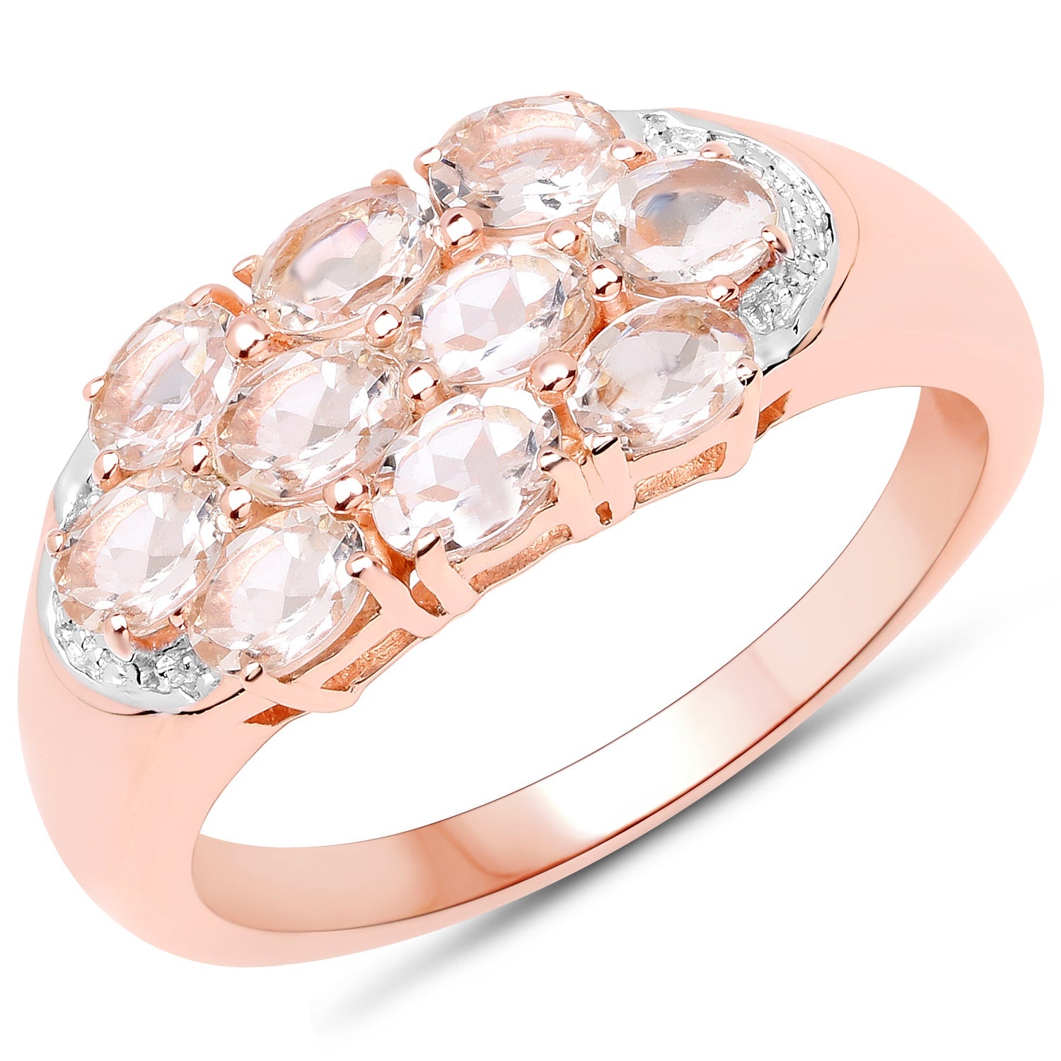 1.50 Carat Genuine Morganite .925 Sterling Silver Ring by Bids.com
