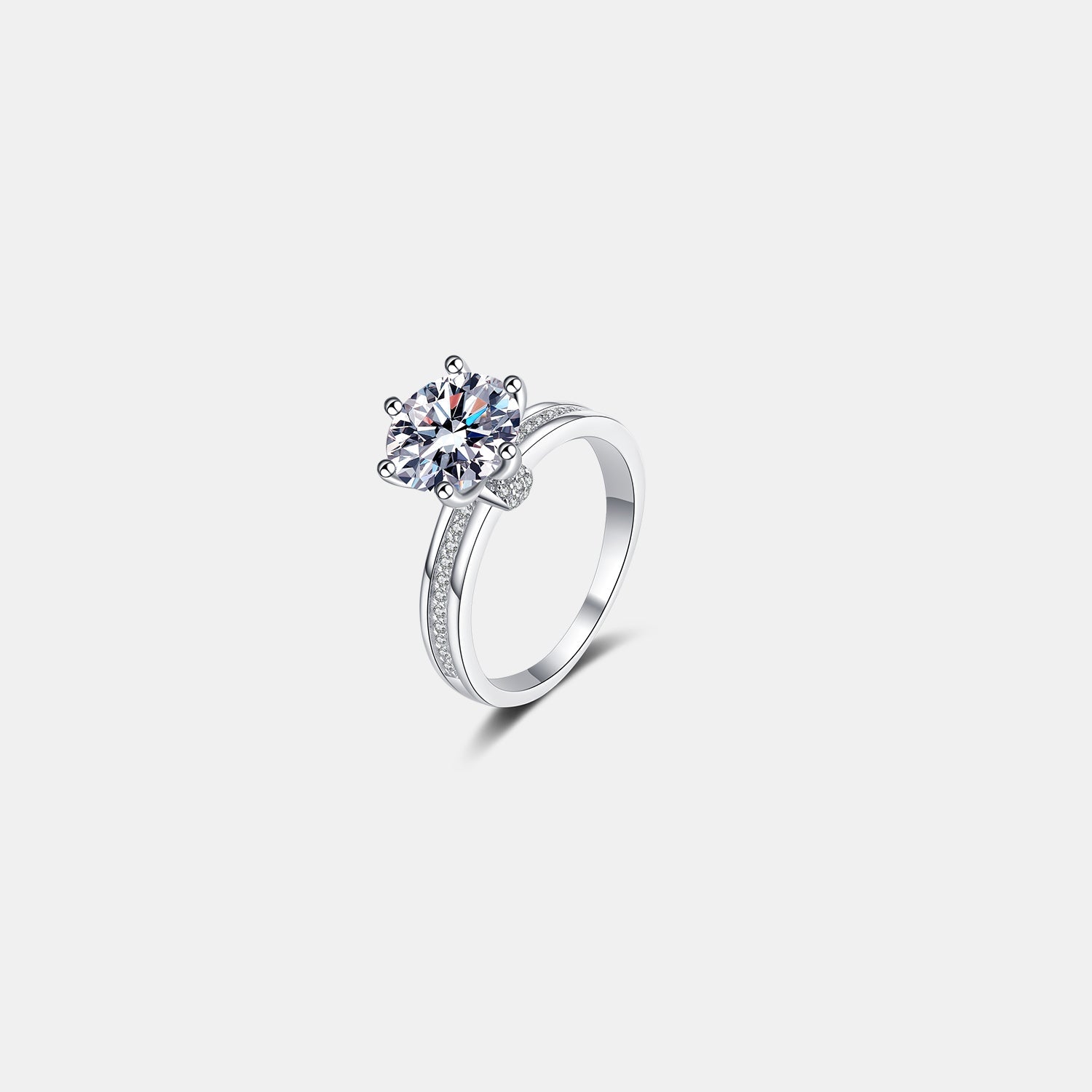 3 Carat Brilliant Round Cut Sparkala™ Pure Sterling Silver Ring by Sparkala