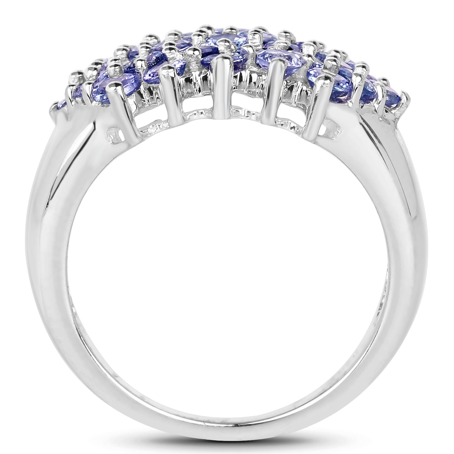 2.03 Carat Genuine Tanzanite .925 Sterling Silver Ring by Bids.com