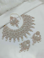 Joban Fashion White Stone Work Necklace Set