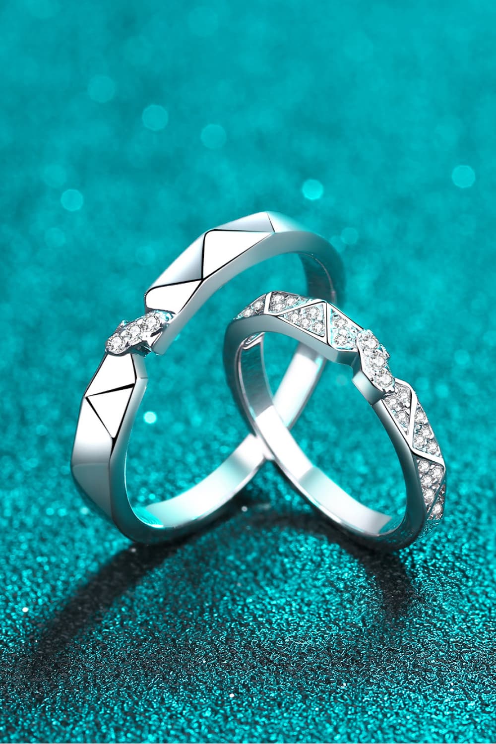 Sparkala™ Minimalist Rhodium-Plated Ring Set by Sparkala