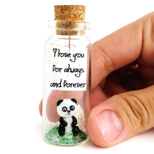 Personalized Message in Bottle - Cute Anniversary Gift (Bear, Panda, Cat & More)