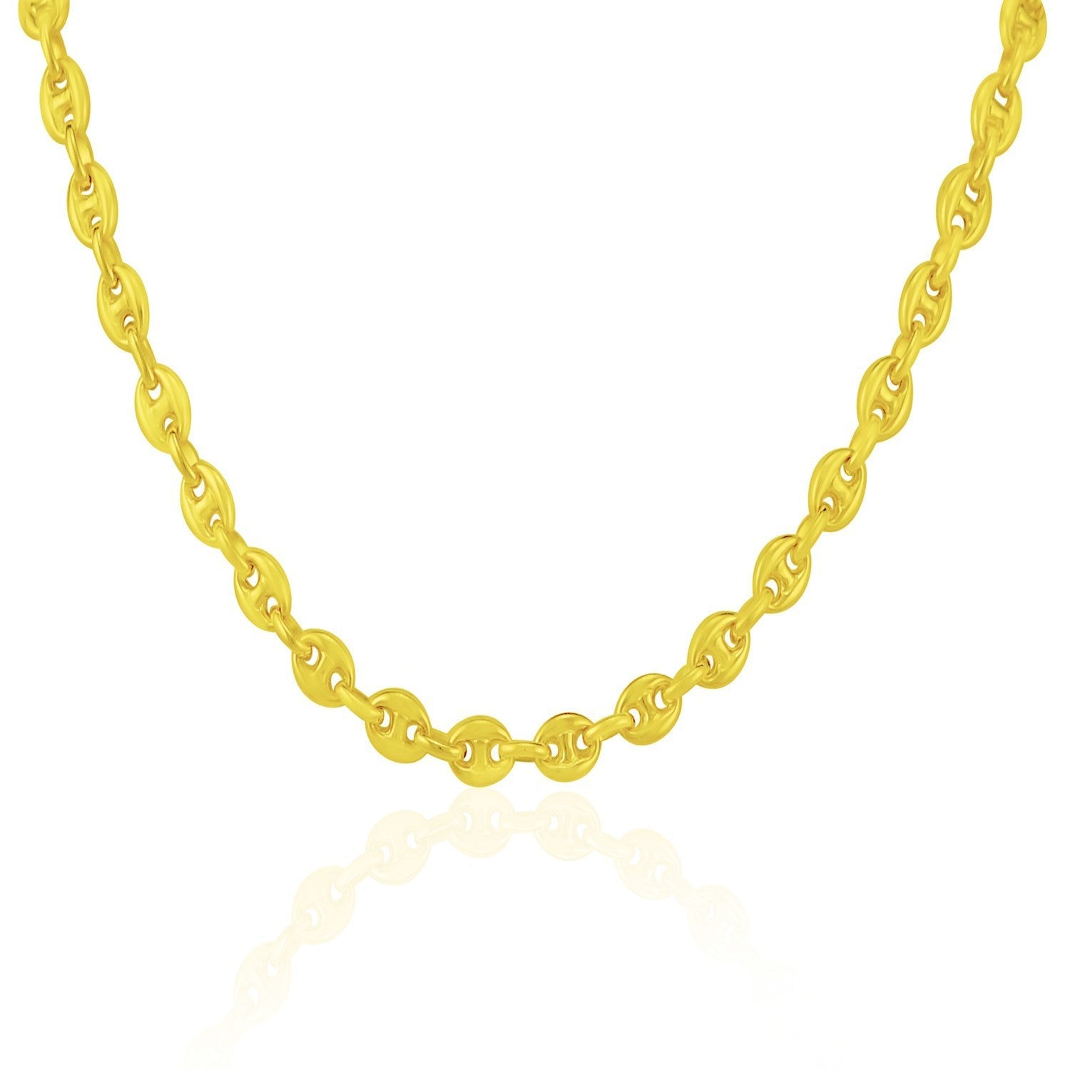 4.7mm 14k Yellow Gold Puffed Mariner Link Chain by Bids.com