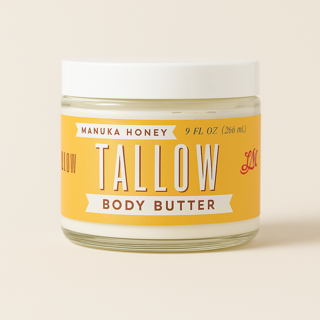 Manuka Honey + Rosehip Tallow Body Butter – Deeply Nourishing & Repairing Natural Skincare by Lady May Tallow