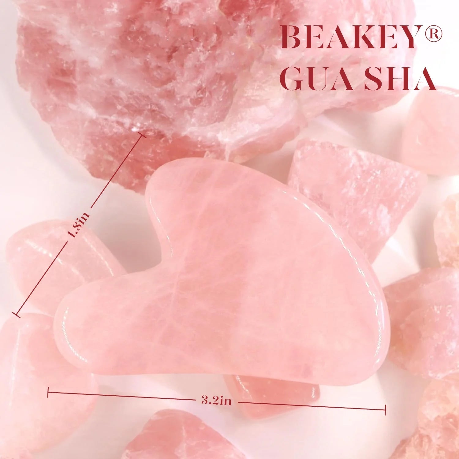 Jade Roller & Gua Sha, Natural Jade Face Roller Gua Sha Facial Tools Skin Care Massager, Pink by Korean Skin Care
