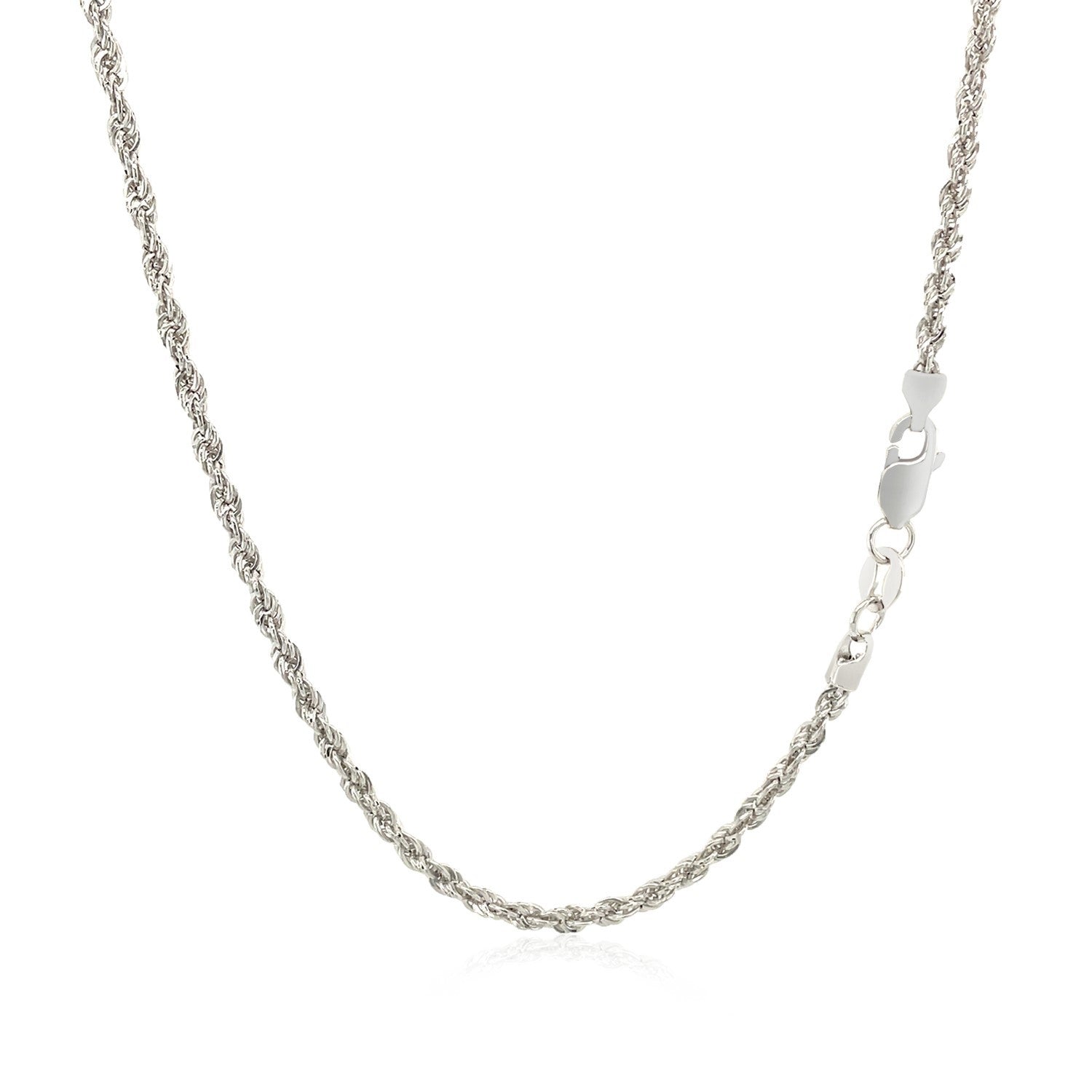 2.0mm 14k White Gold Light Rope Chain by Bids.com