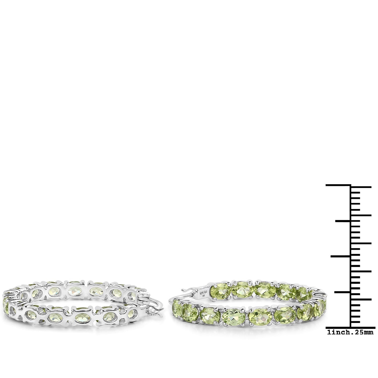 5.10 Carat Genuine Peridot .925 Sterling Silver Earrings DestGlow