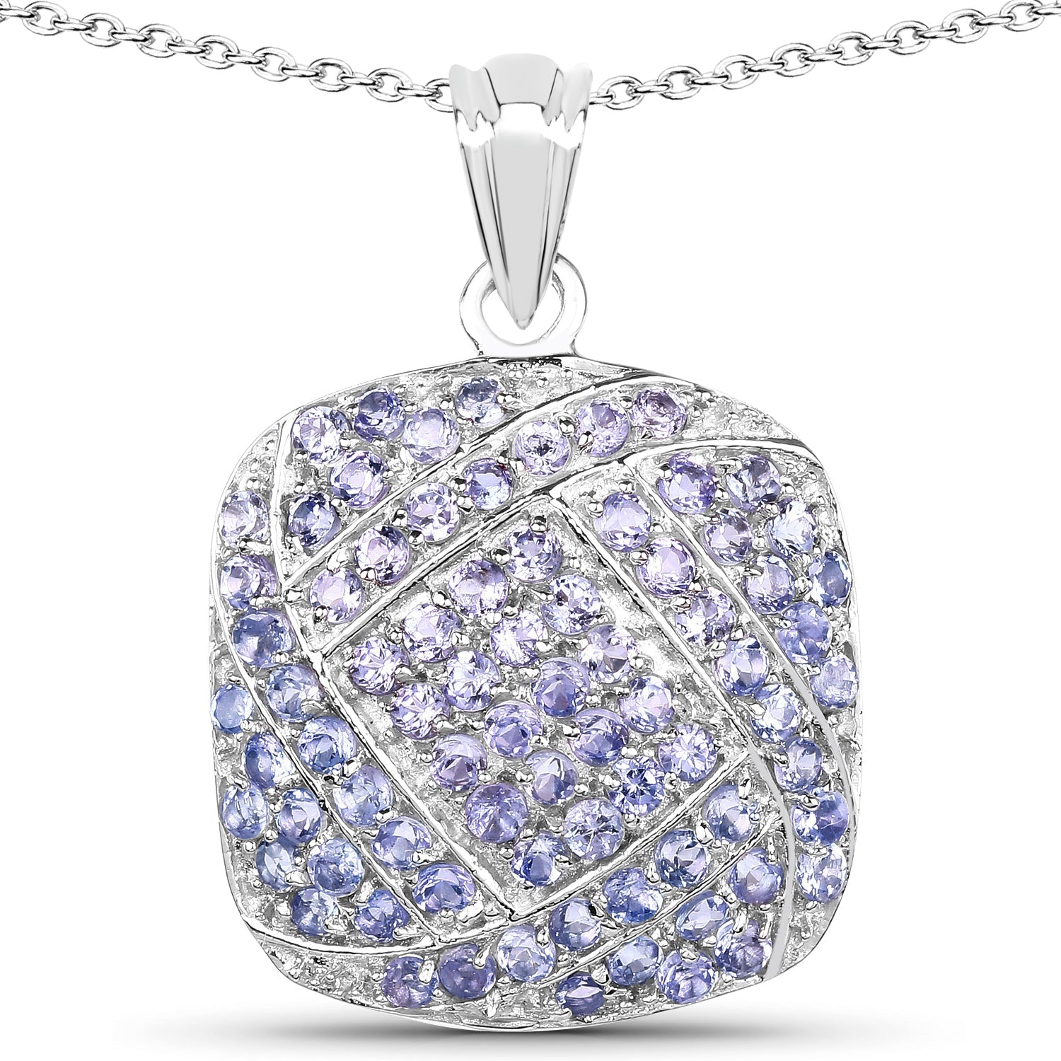 2.73 Carat Genuine Tanzanite .925 Sterling Silver Pendant DestGlow