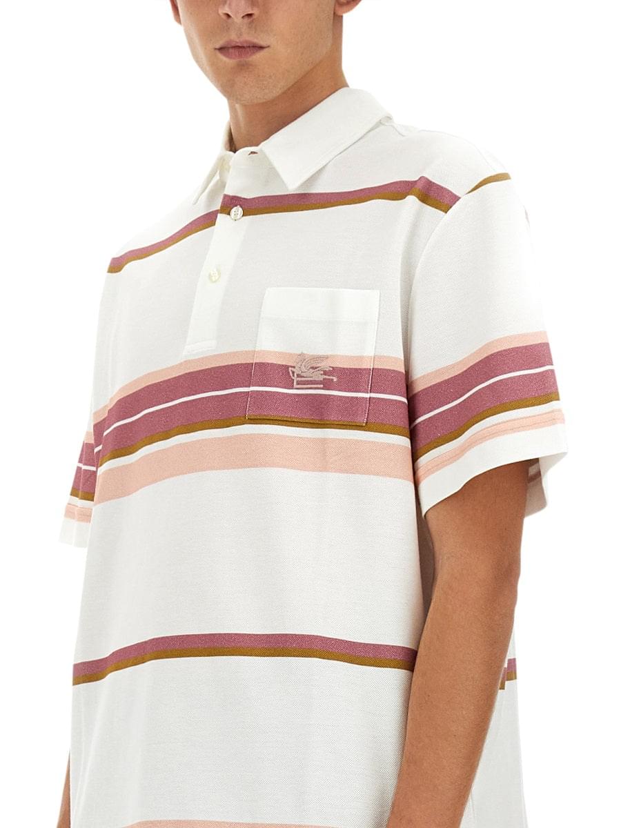 Etro Men Polo Shirt With Pegasus Embroidery DestGlow