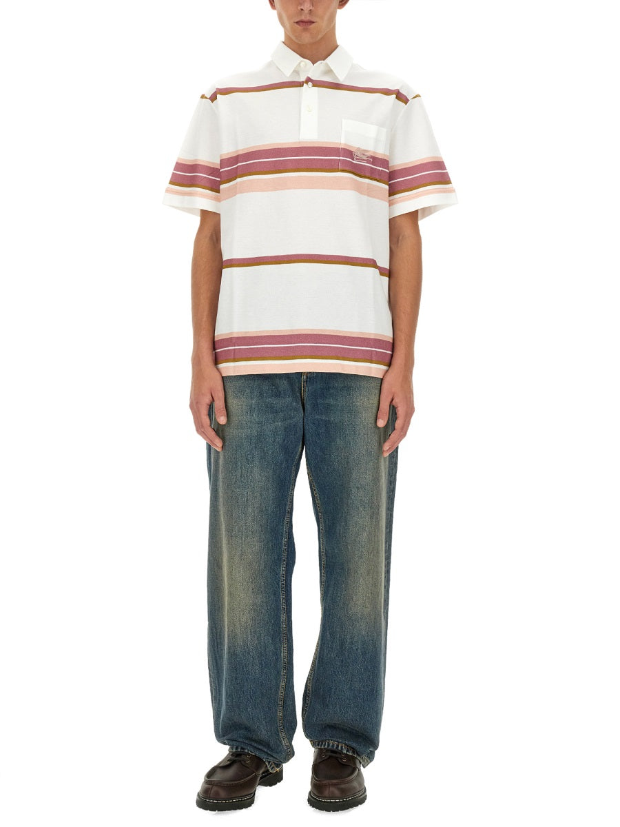 Etro Men Polo Shirt With Pegasus Embroidery DestGlow