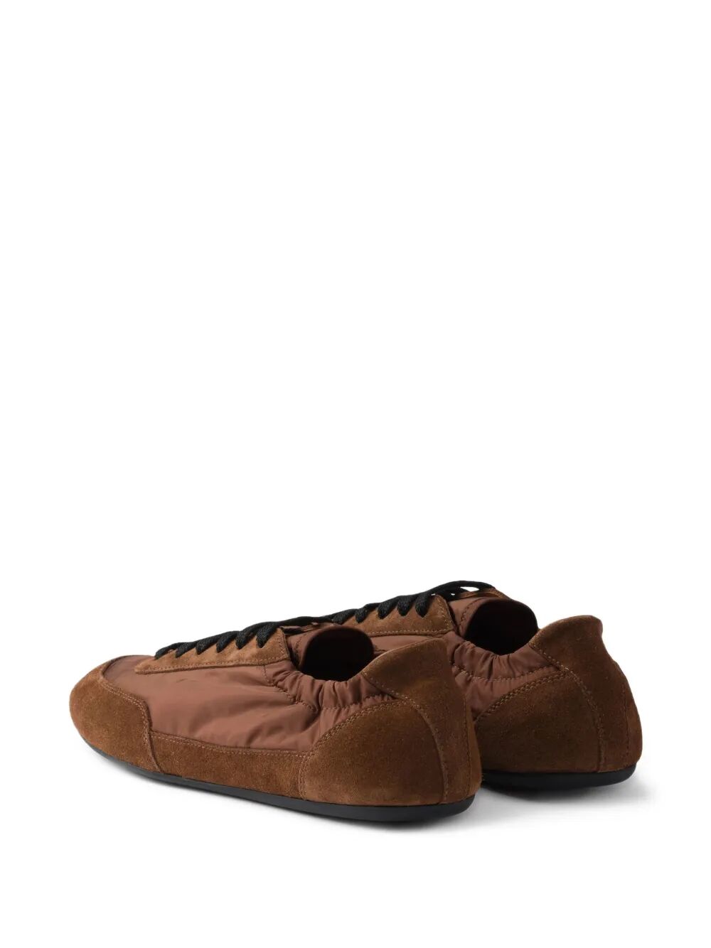 Prada Women Collapse Re-Nylon And Suede Sneakers by Luosophy