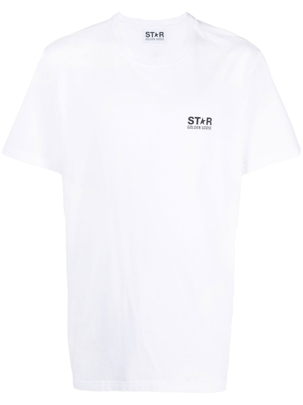 Golden Goose Men Star Collection T-Shirt With Contrasting Logo And Star