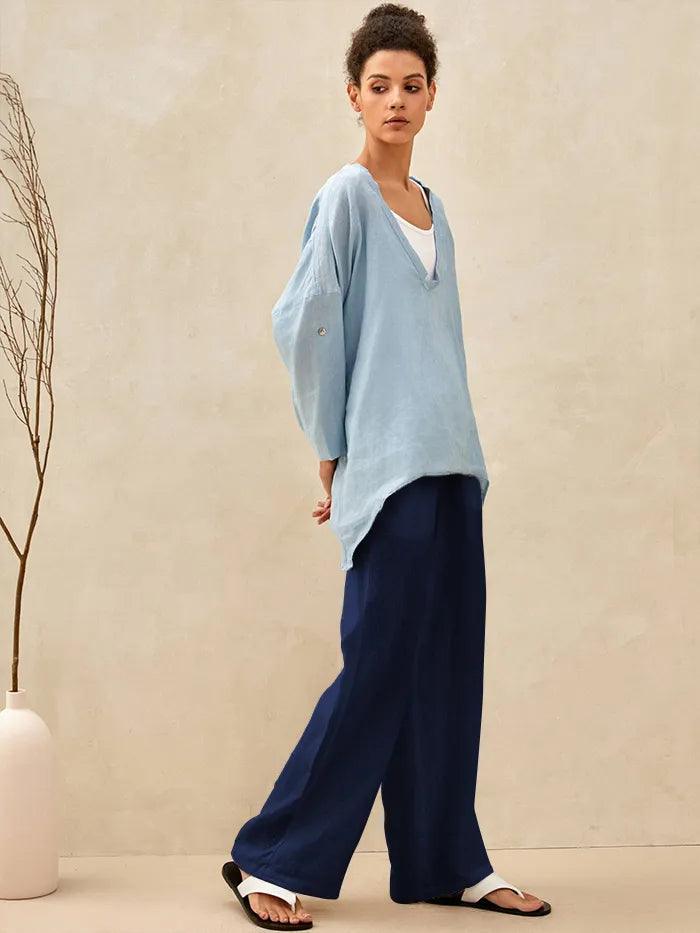100% Linen Classic Pants LYON DestGlow