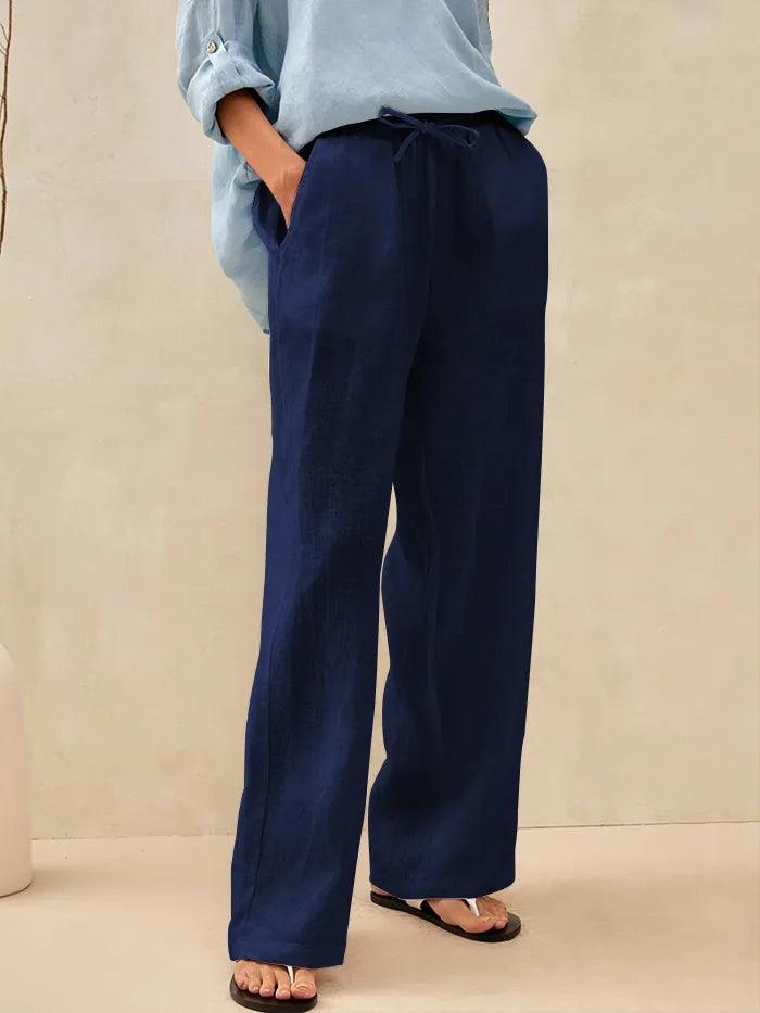 100% Linen Classic Pants LYON DestGlow
