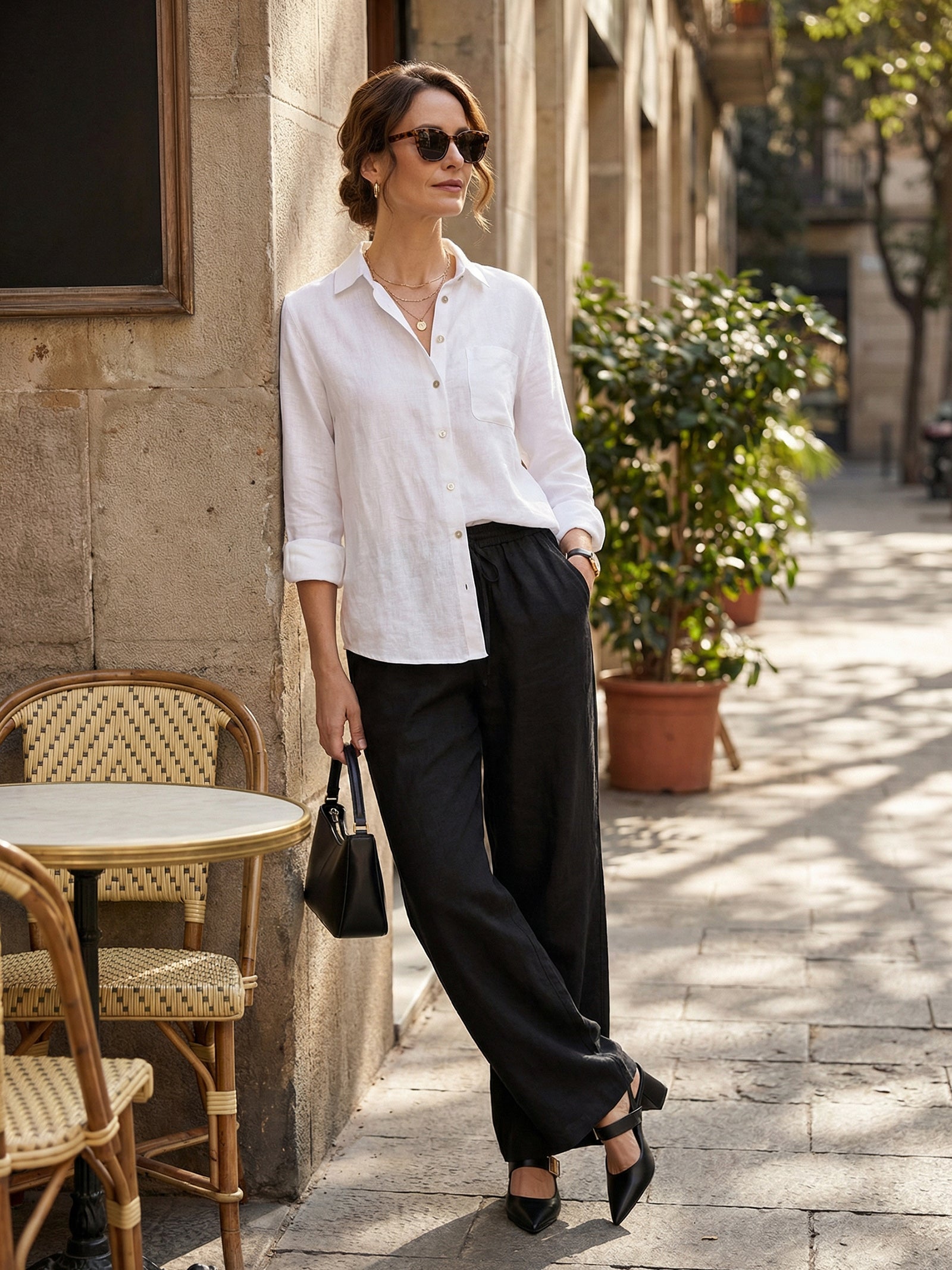 100% Linen Classic Pants LYON DestGlow