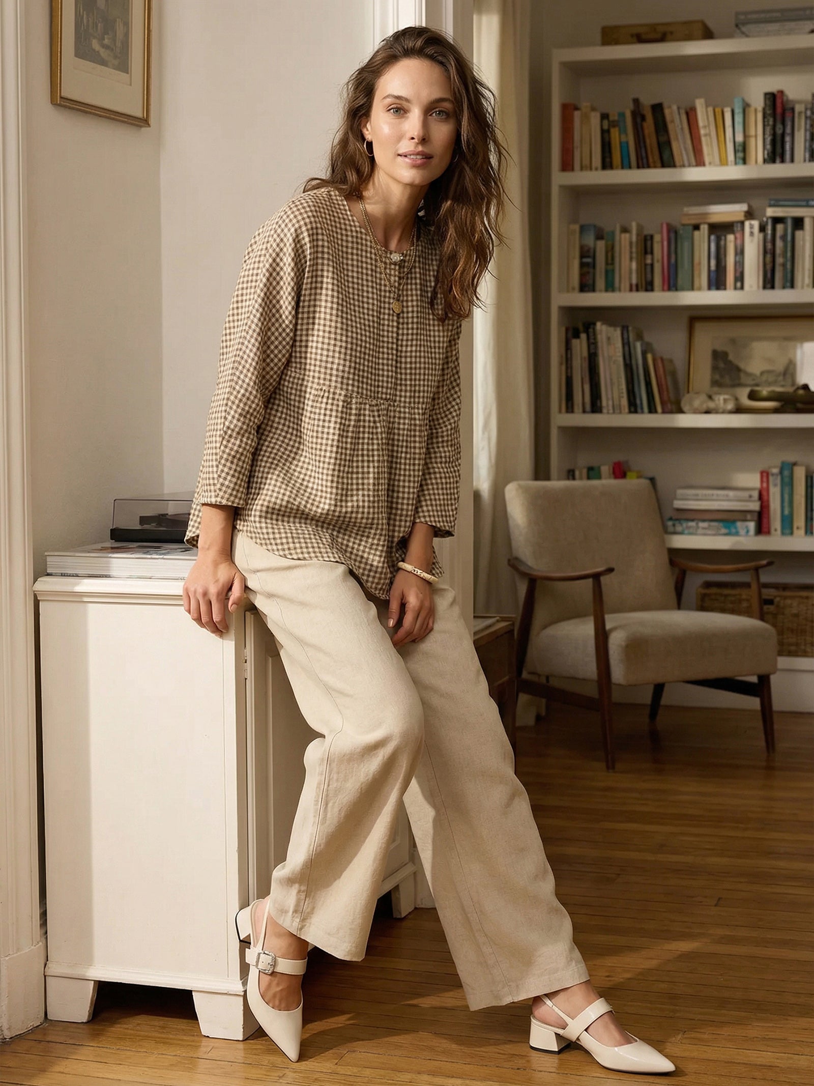 100% Linen Classic Pants LYON DestGlow