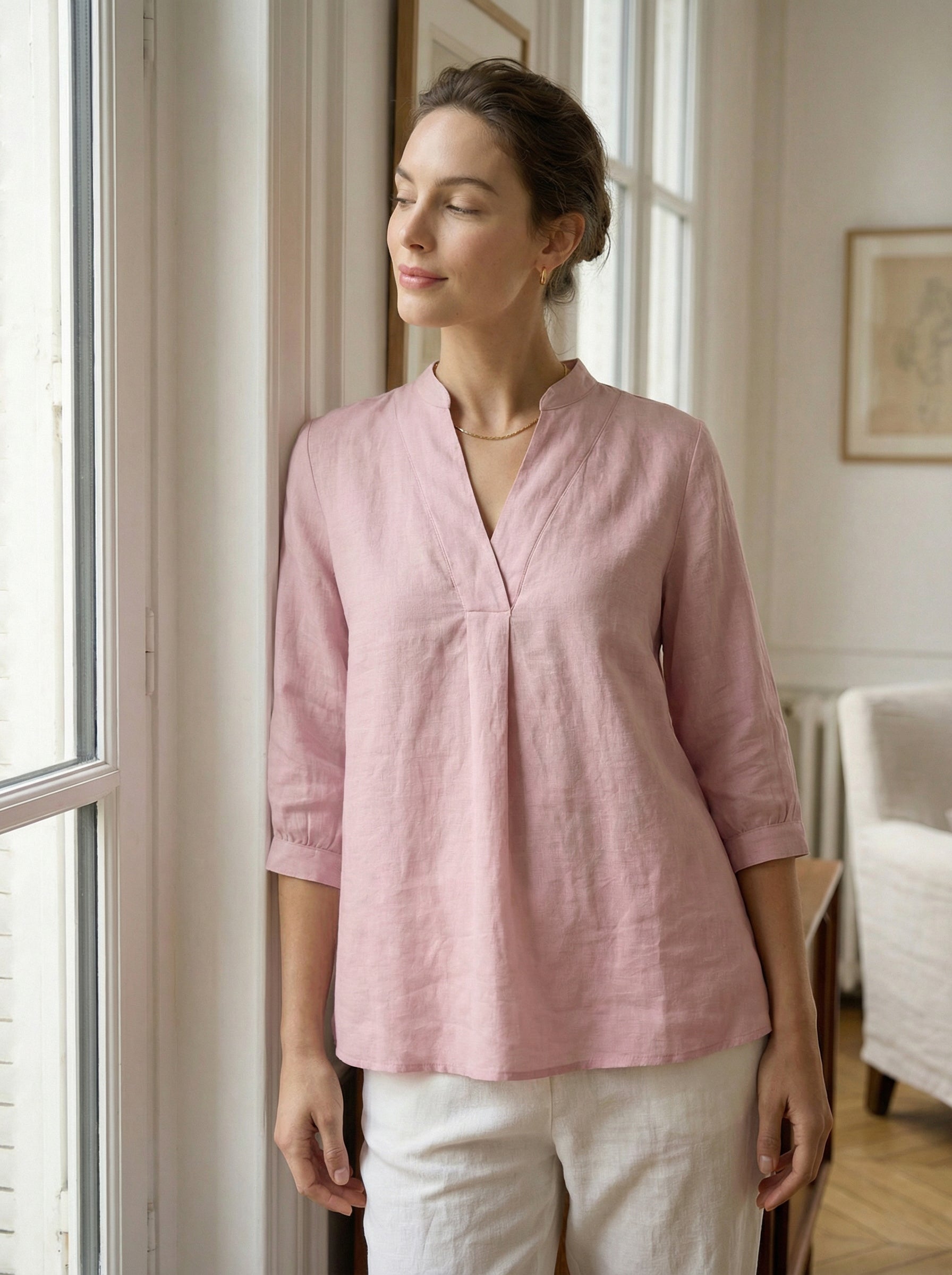 100% Linen Dress Shirt JOANNA DestGlow