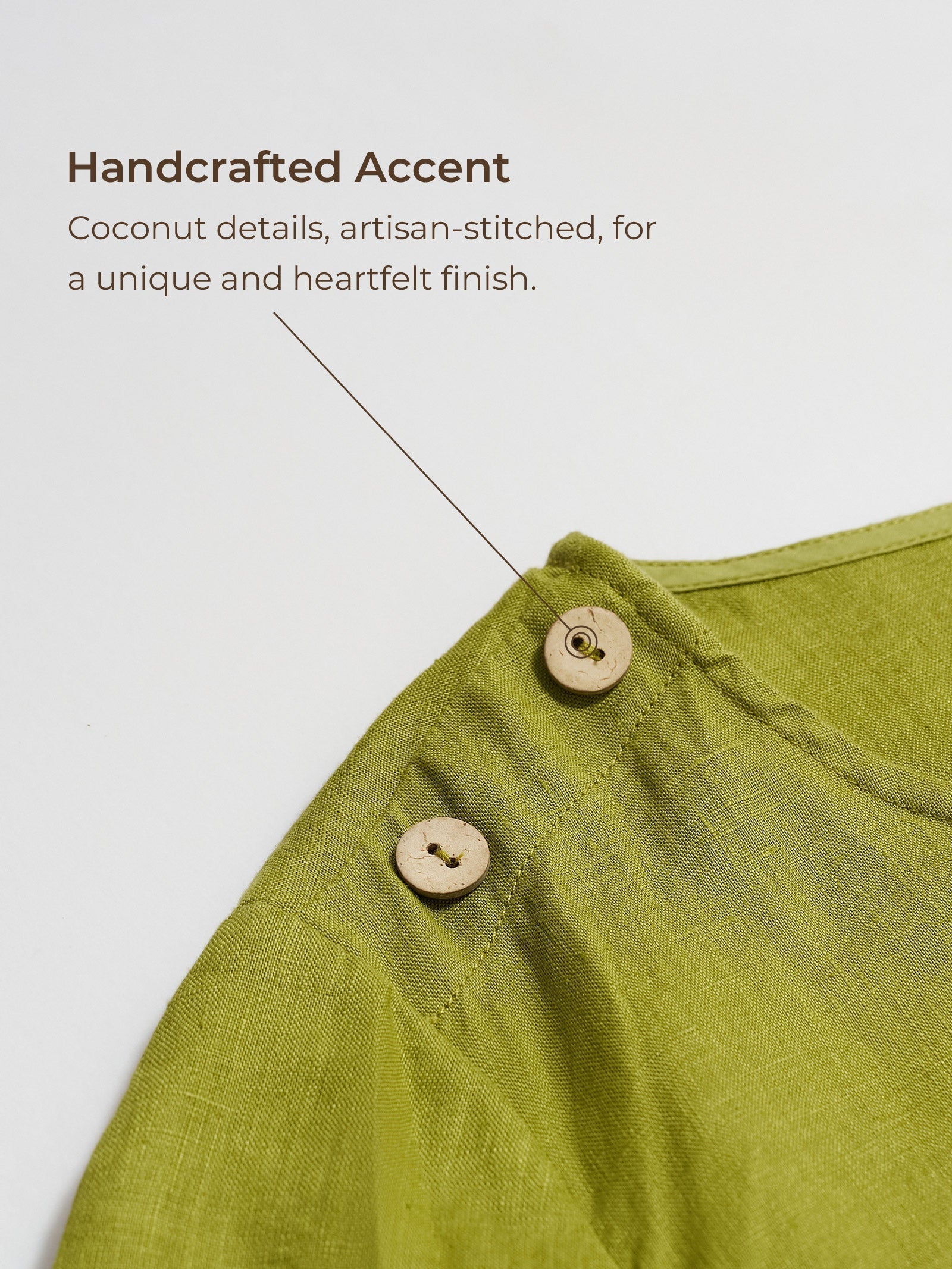 100% Linen Buttoned Cutout Sleeve Mini Dress LIA
