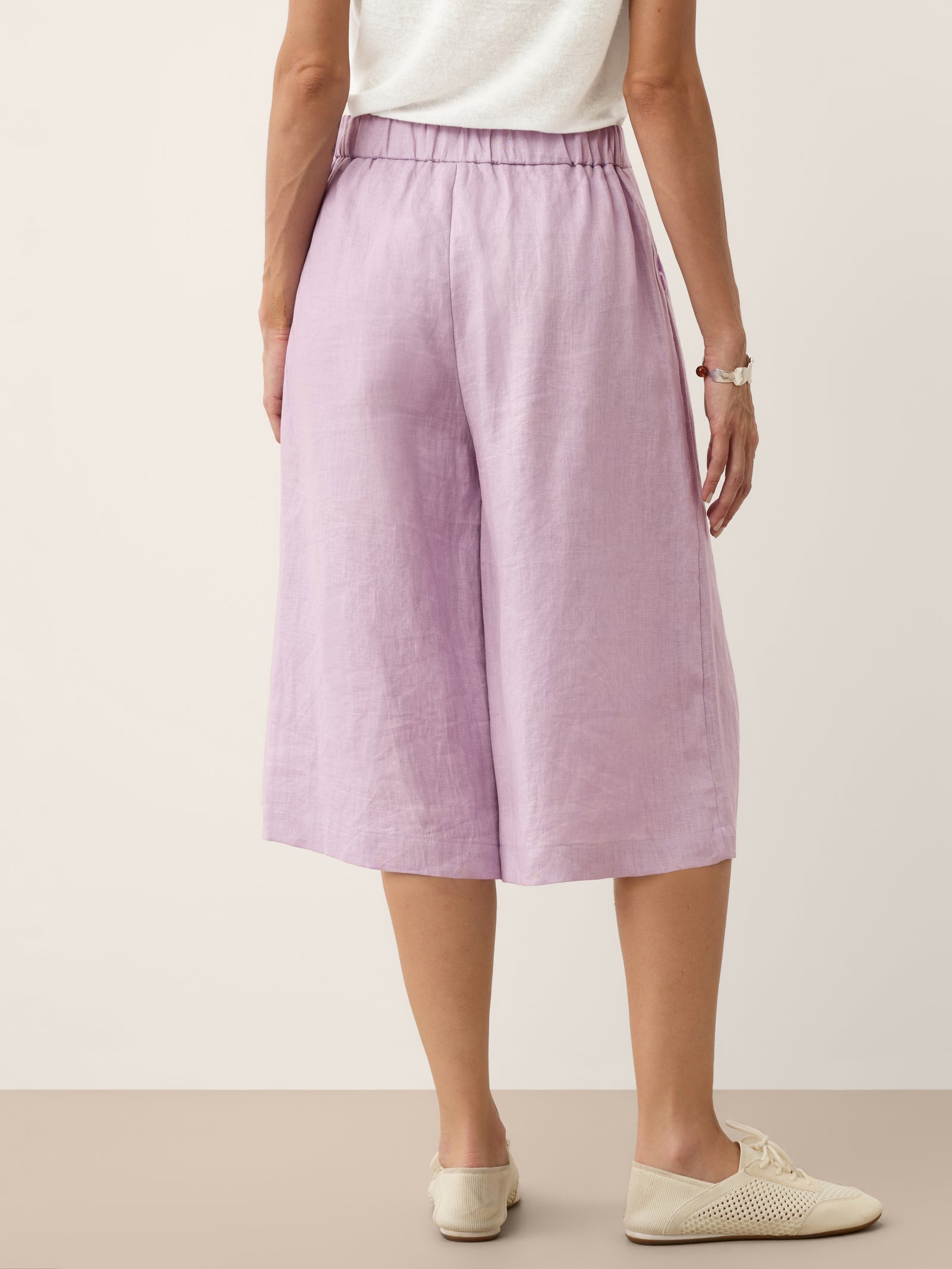 100% Linen A-Line Bermuda Shorts RAVENNA DestGlow
