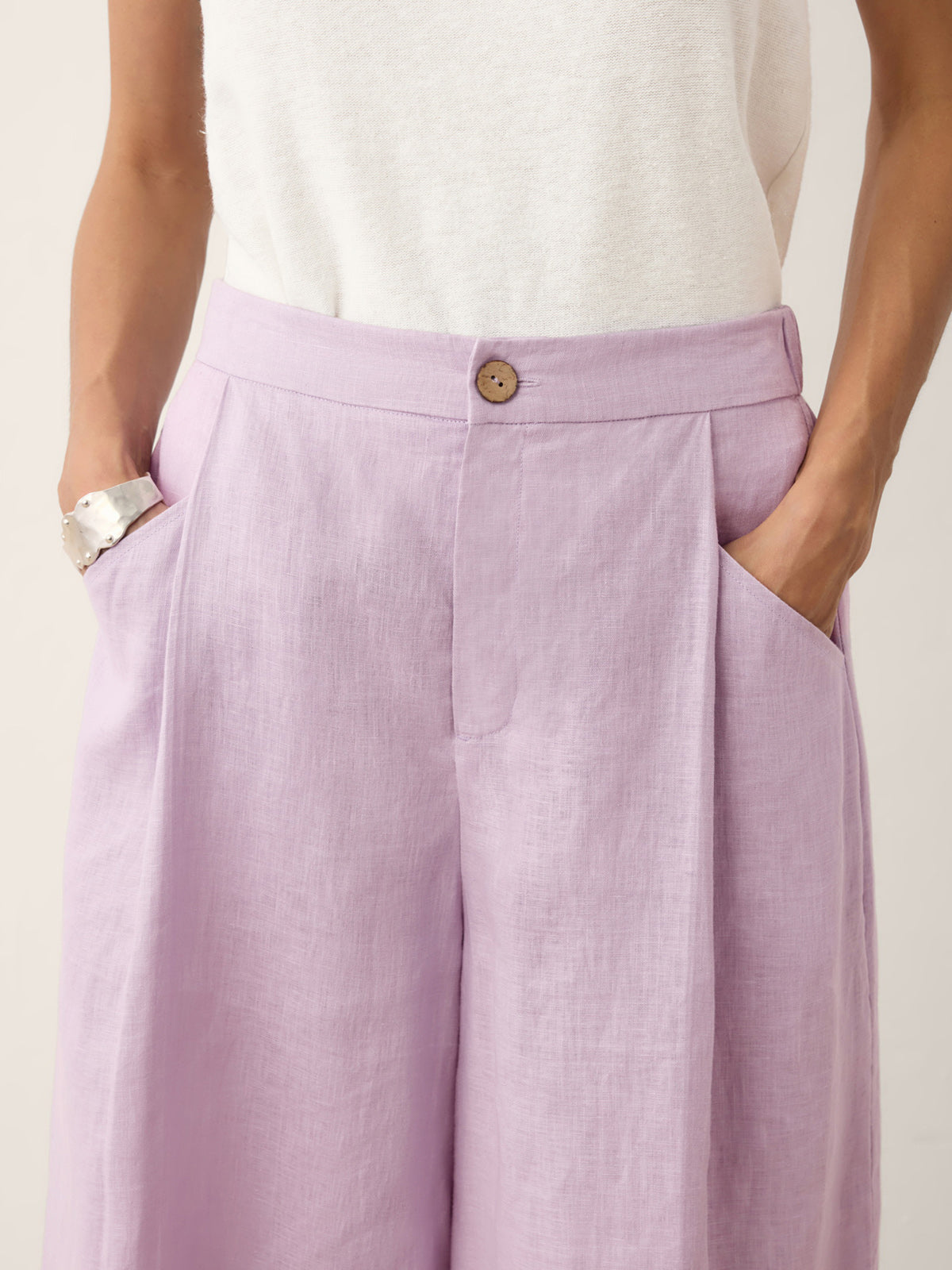 100% Linen A-Line Bermuda Shorts RAVENNA DestGlow