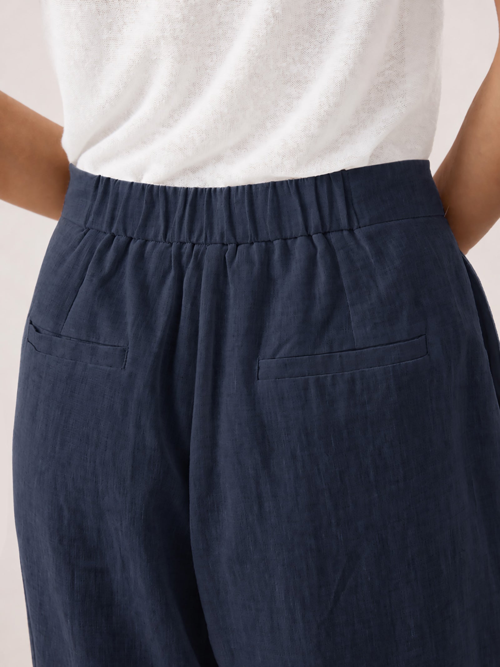 100% Linen Buttoned Slit-Hem Pants KATYA DestGlow