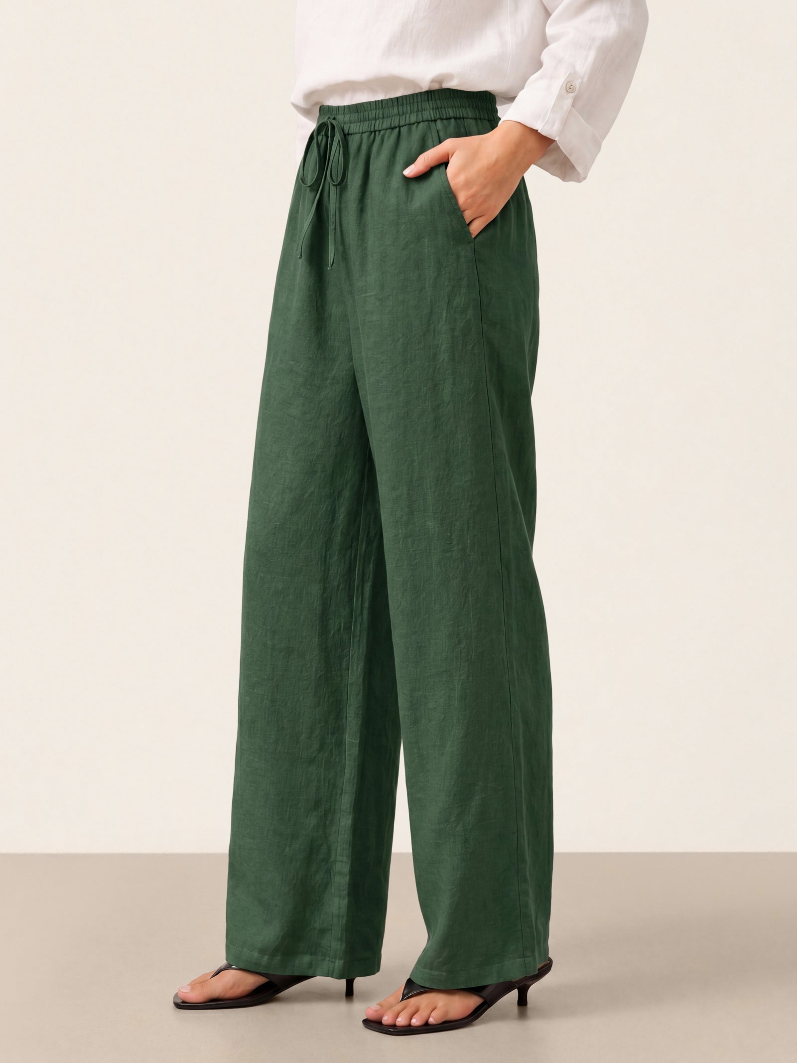 100% Linen Classic Pants LYON DestGlow