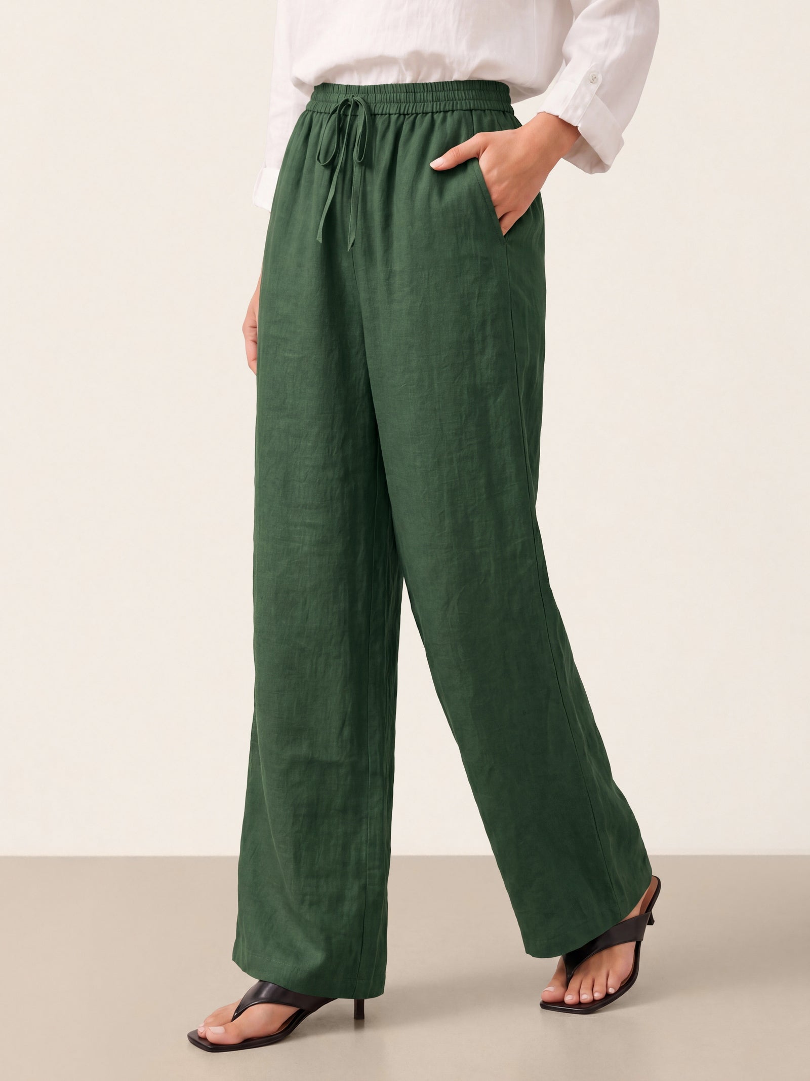 100% Linen Classic Pants LYON DestGlow