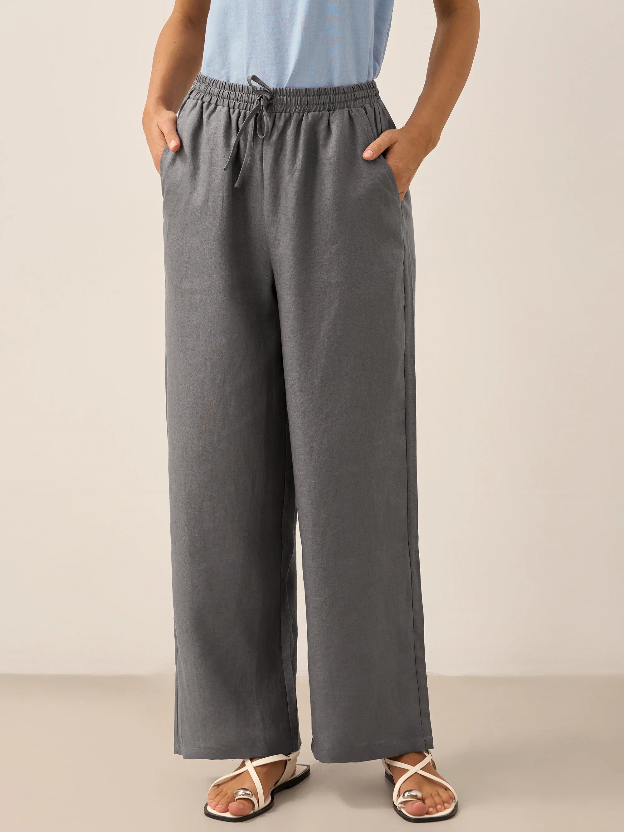 100% Linen Classic Pants LYON DestGlow