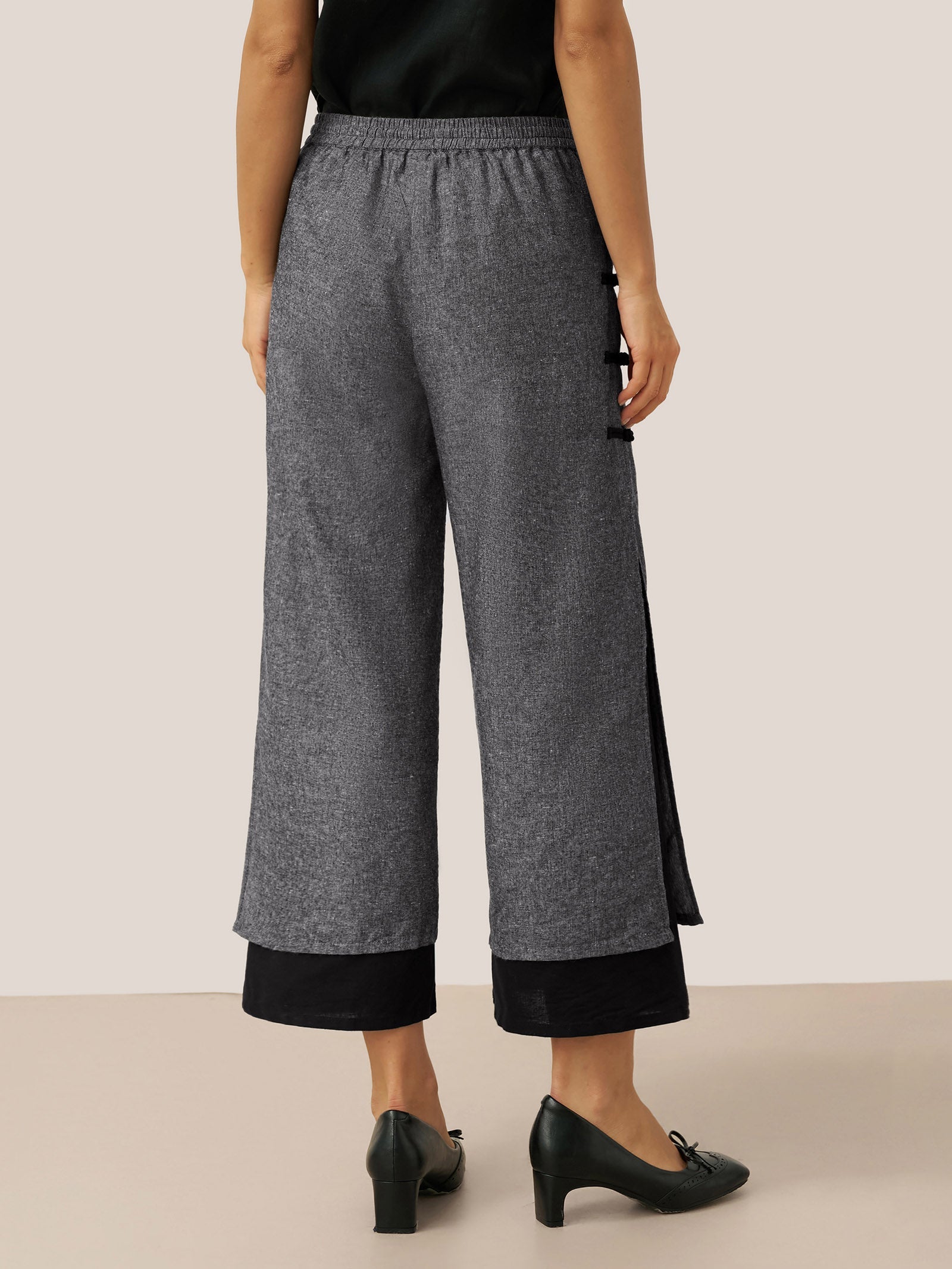 Linen Double Layer Handmade Capri Pants STELLA DestGlow