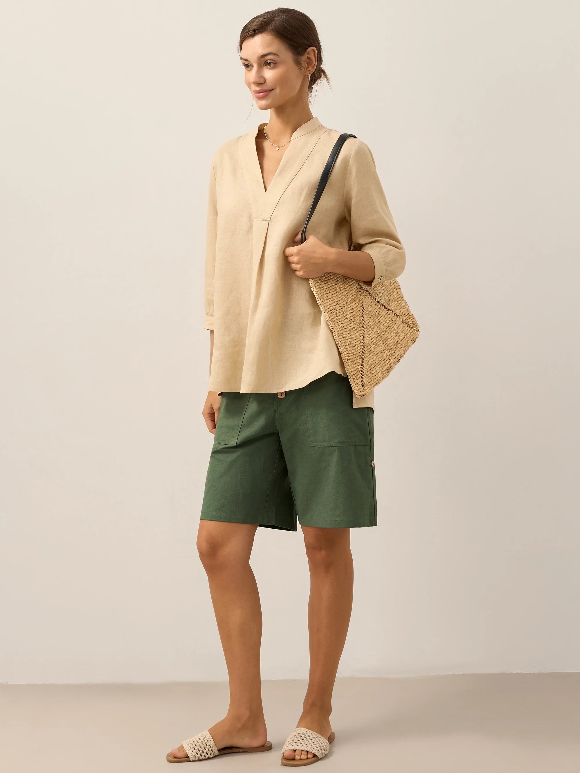 100% Linen Dress Shirt JOANNA DestGlow
