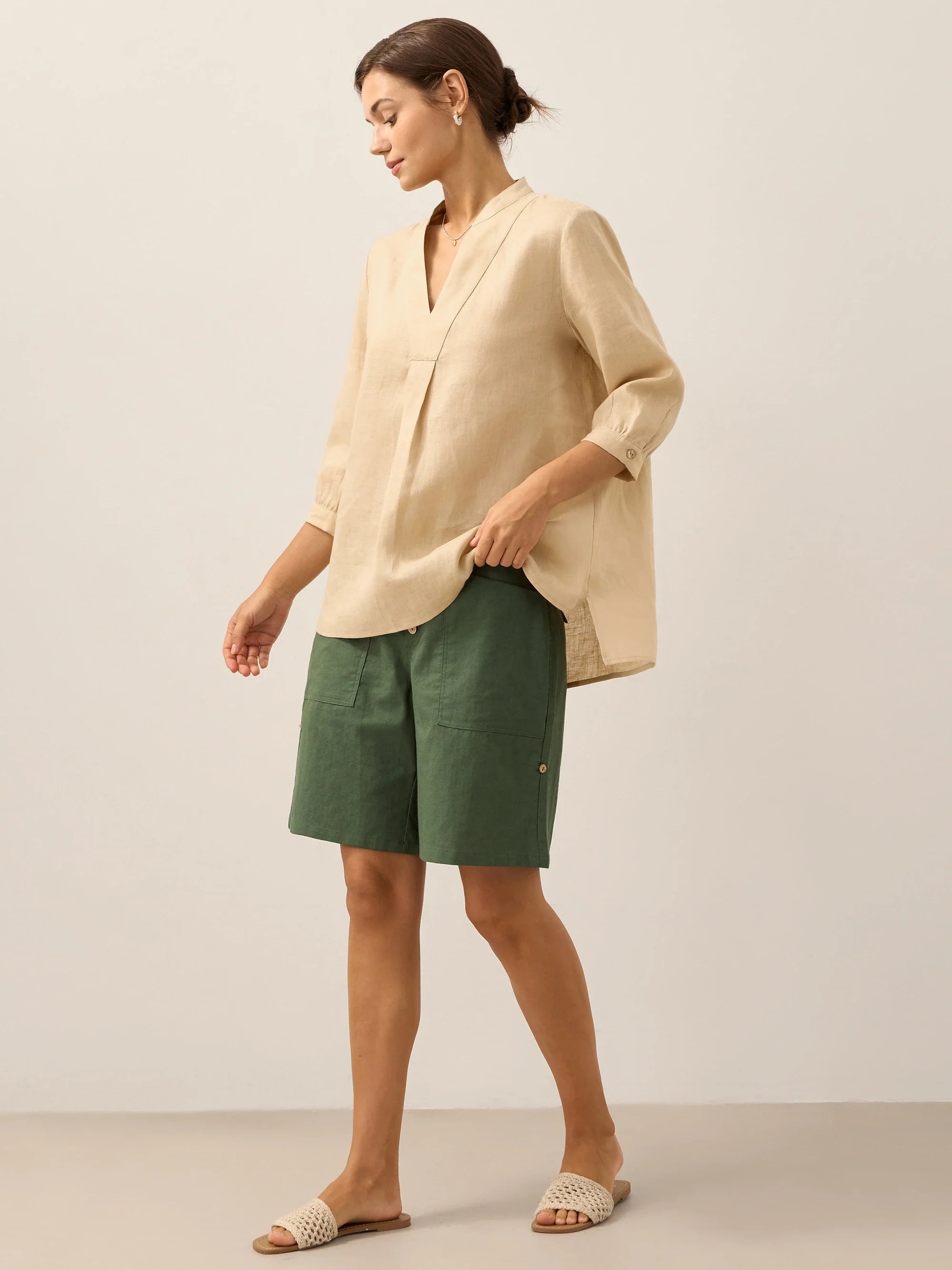 100% Linen Dress Shirt JOANNA DestGlow