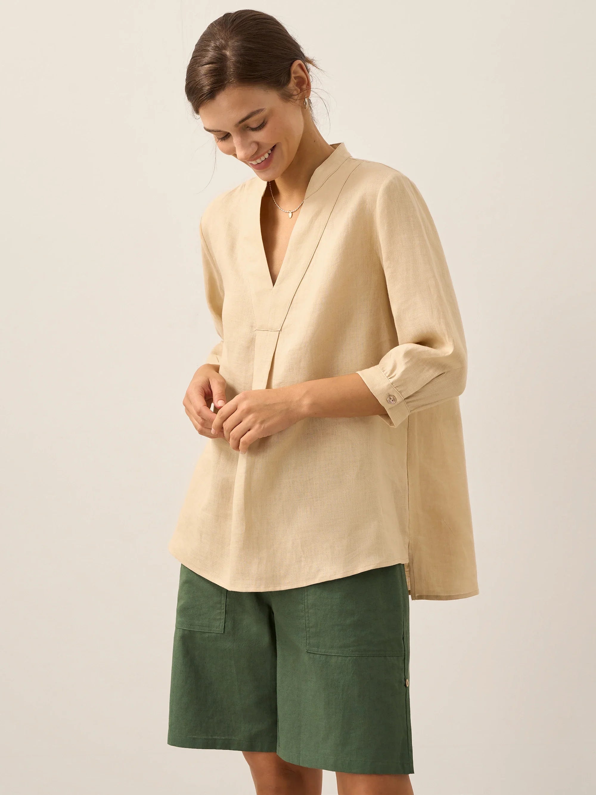 100% Linen Dress Shirt JOANNA DestGlow