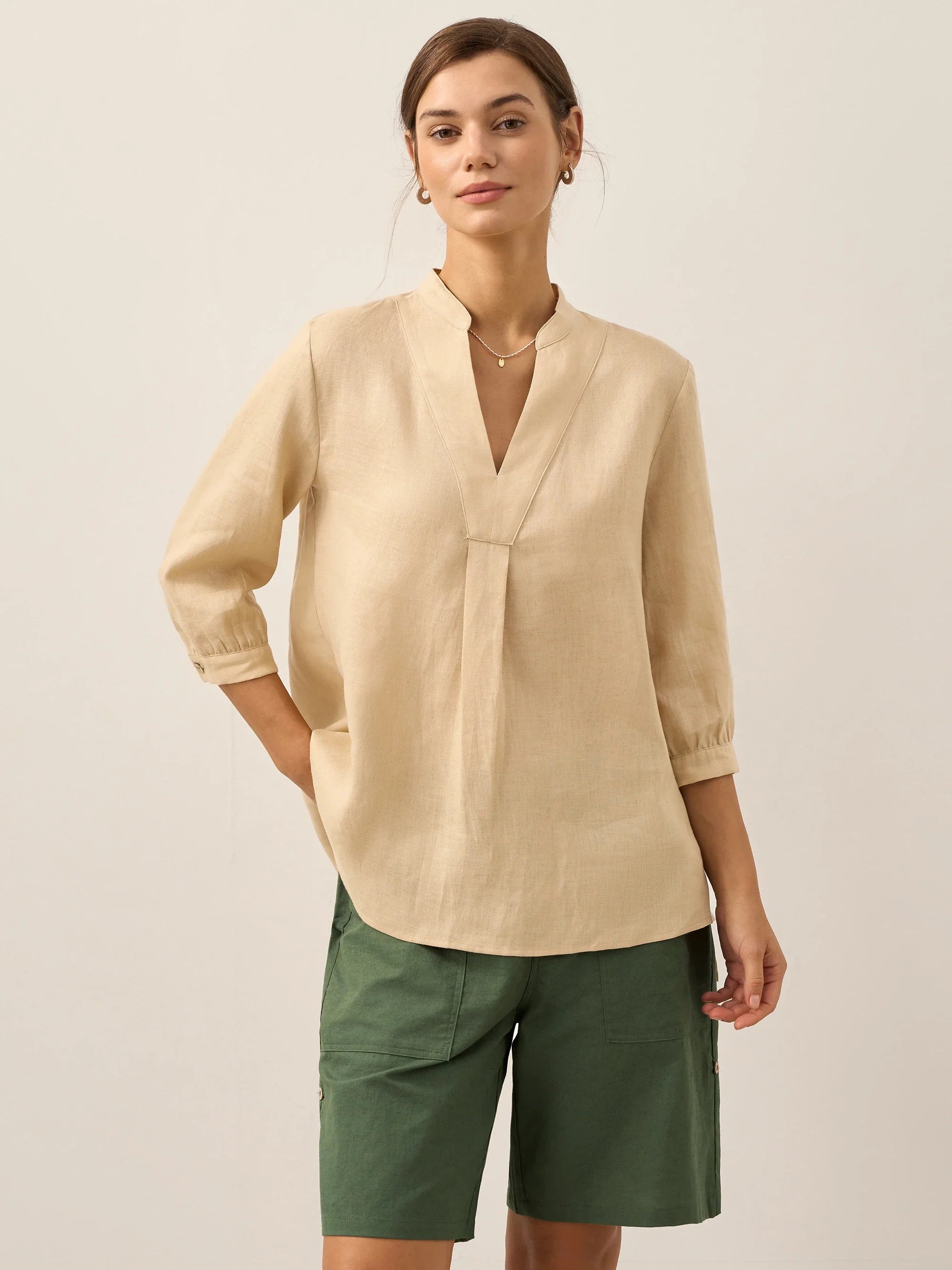 100% Linen Dress Shirt JOANNA DestGlow