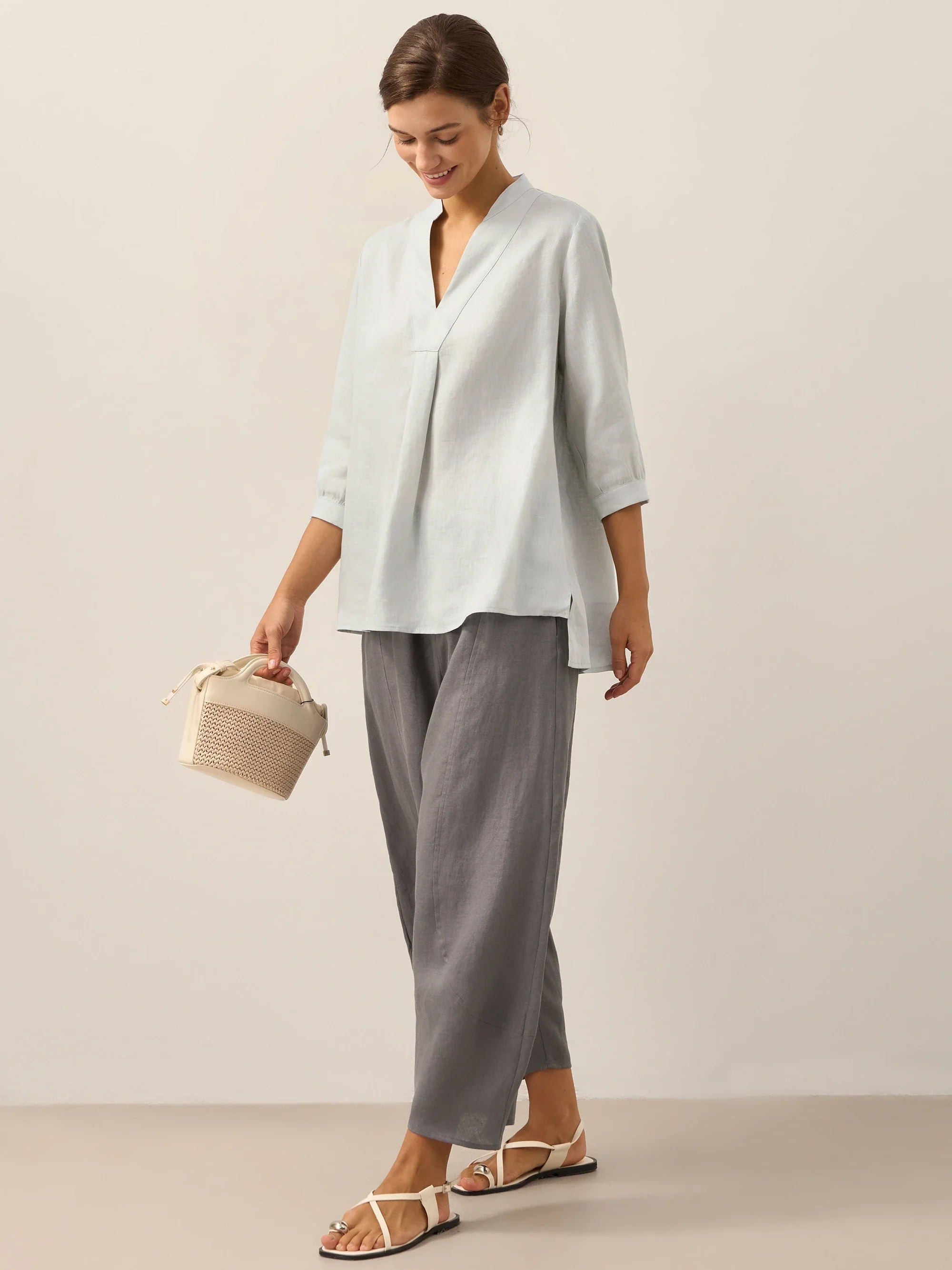 100% Linen Dress Shirt JOANNA DestGlow