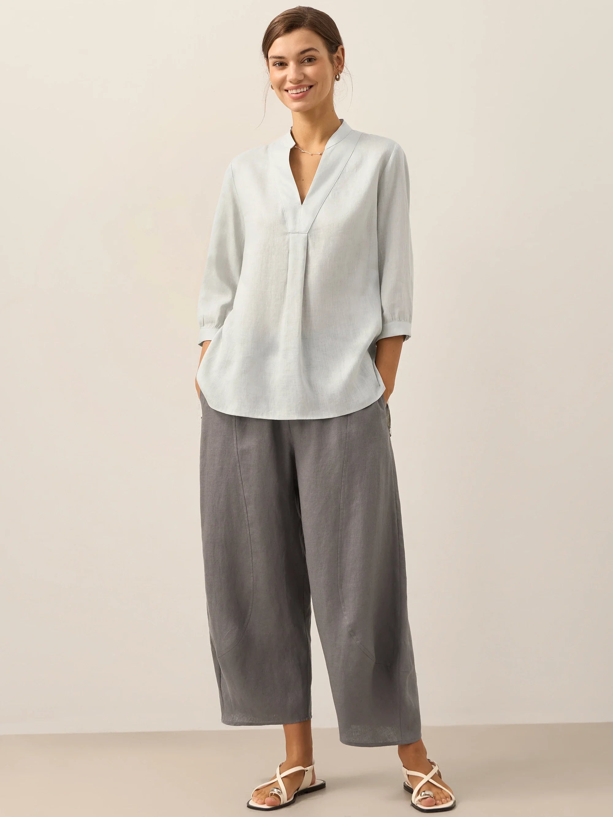 100% Linen Dress Shirt JOANNA DestGlow
