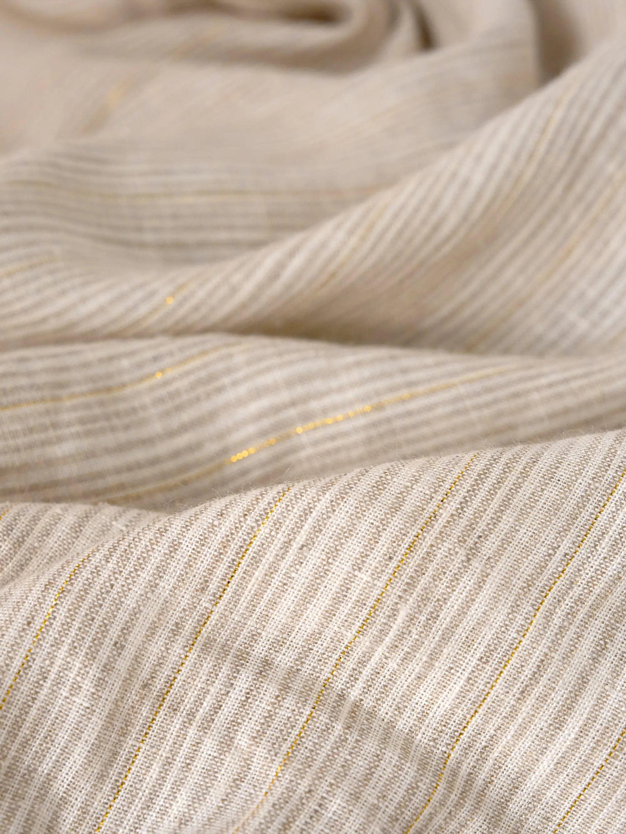 100% Linen Striped Elastic-Waist Mini Dress ARIA by LINTICO