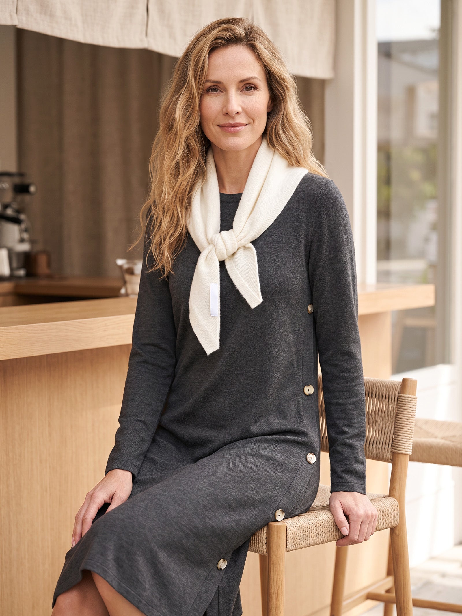 100% Merino Wool Knitted Triangle Scarf