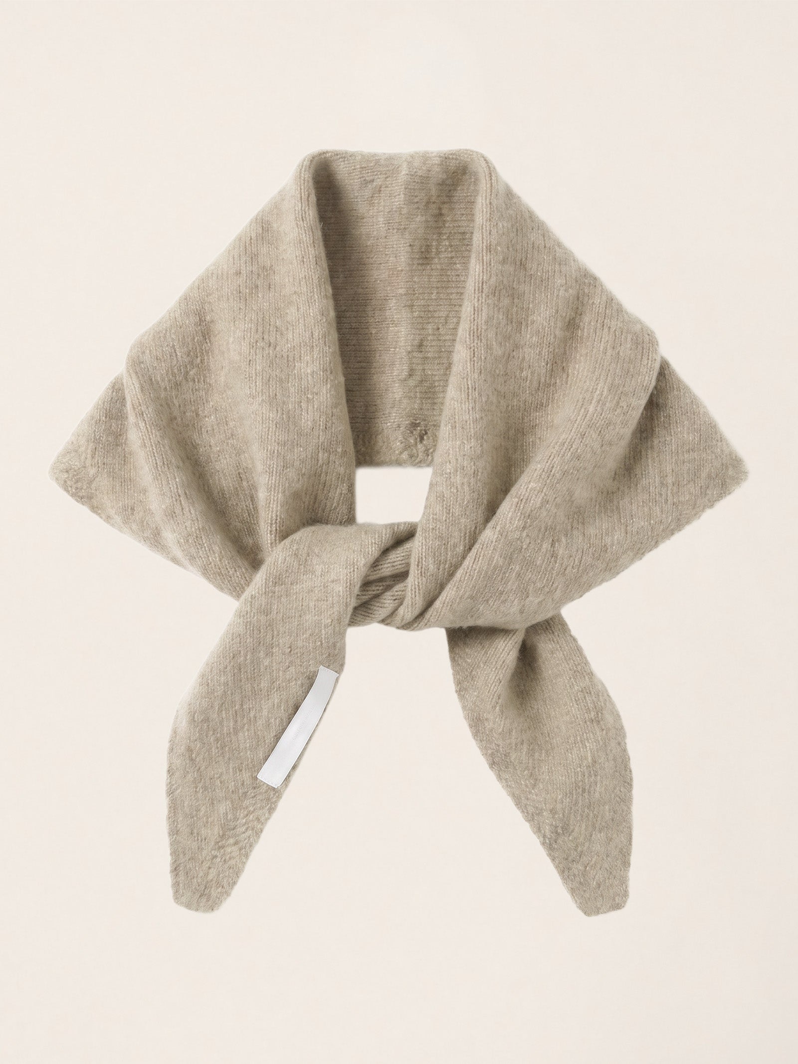 100% Merino Wool Knitted Triangle Scarf