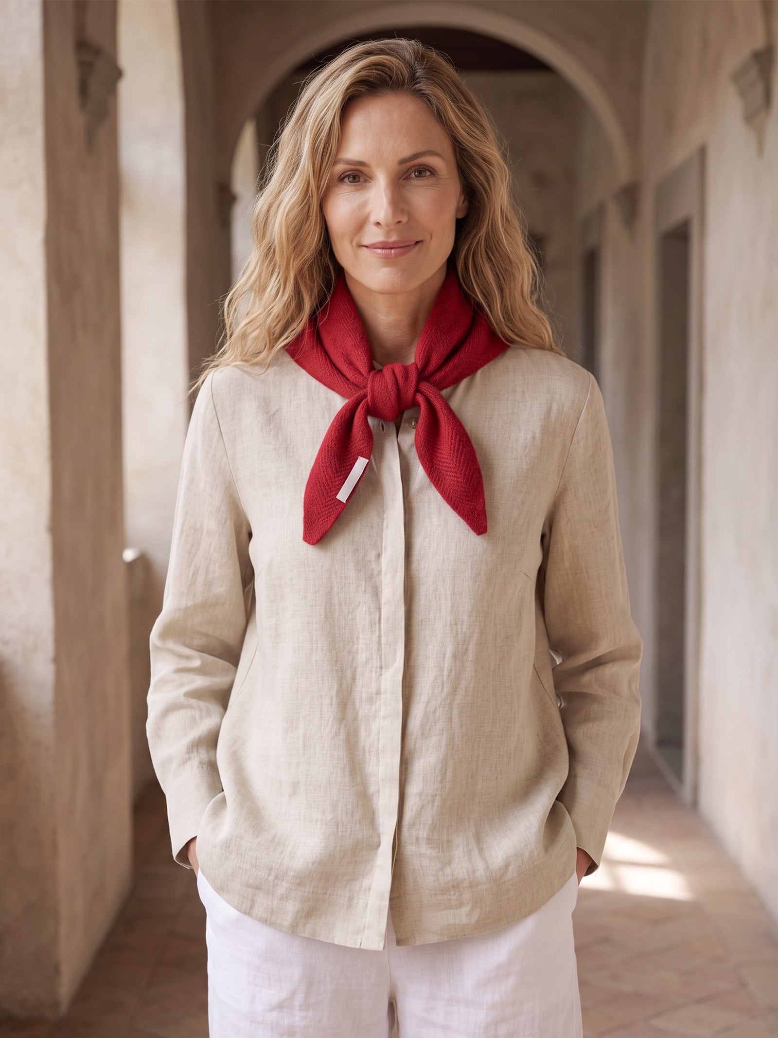 100% Merino Wool Knitted Triangle Scarf DestGlow